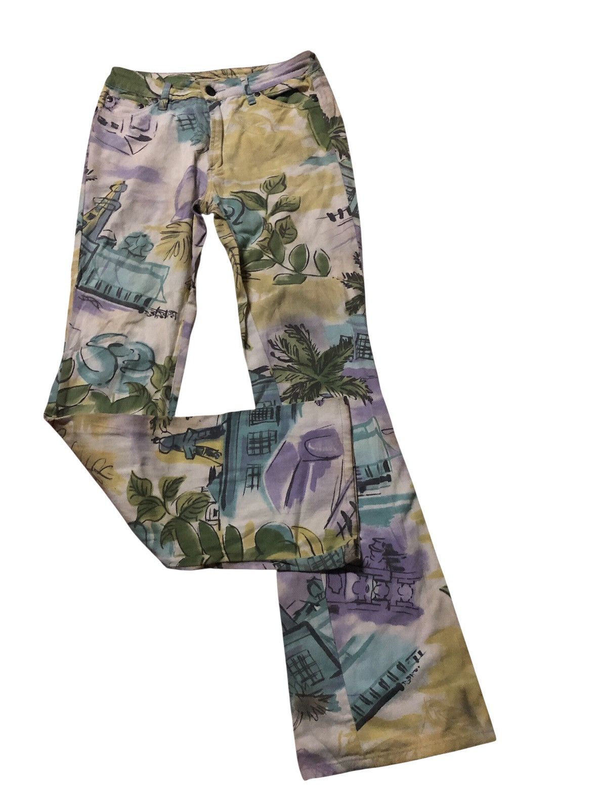 Designer × Japanese Brand × Jean Paul Gaultier ANNE ELISABETH DENIN JEANS FULL PRINT Size 28" / US 6 / IT 42 - 3 Thumbnail