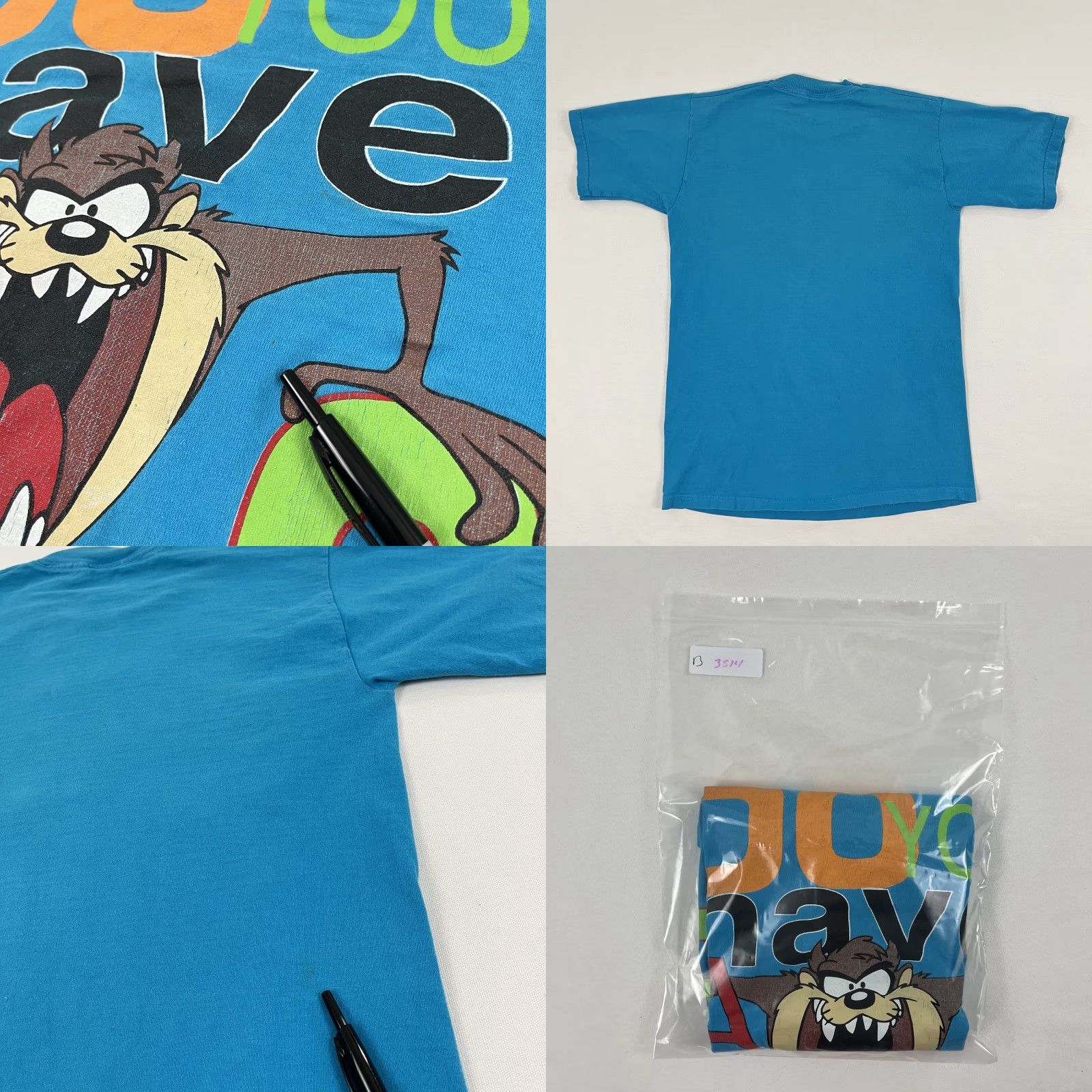 Vintage VTG Tasmanian Devil Shirt Unisex Adults S Blue Do You Have A Problem Looney Tunes Graphic Print Vintage 90s Men Women Shirt Size US S / EU 44-46 / 1 - 8 Thumbnail