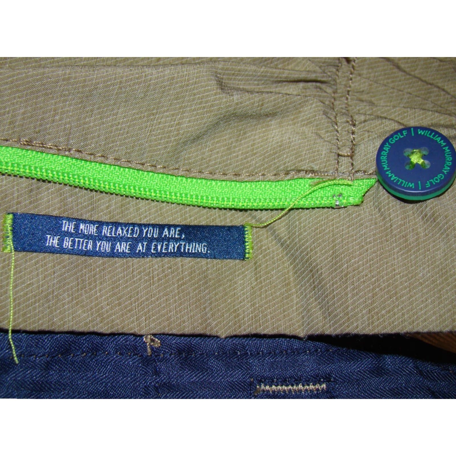 Vintage William Murray Men's 34 Light Green Straight Fit Performance Chino Golf Shorts Size US 34 / EU 50 - 4 Thumbnail