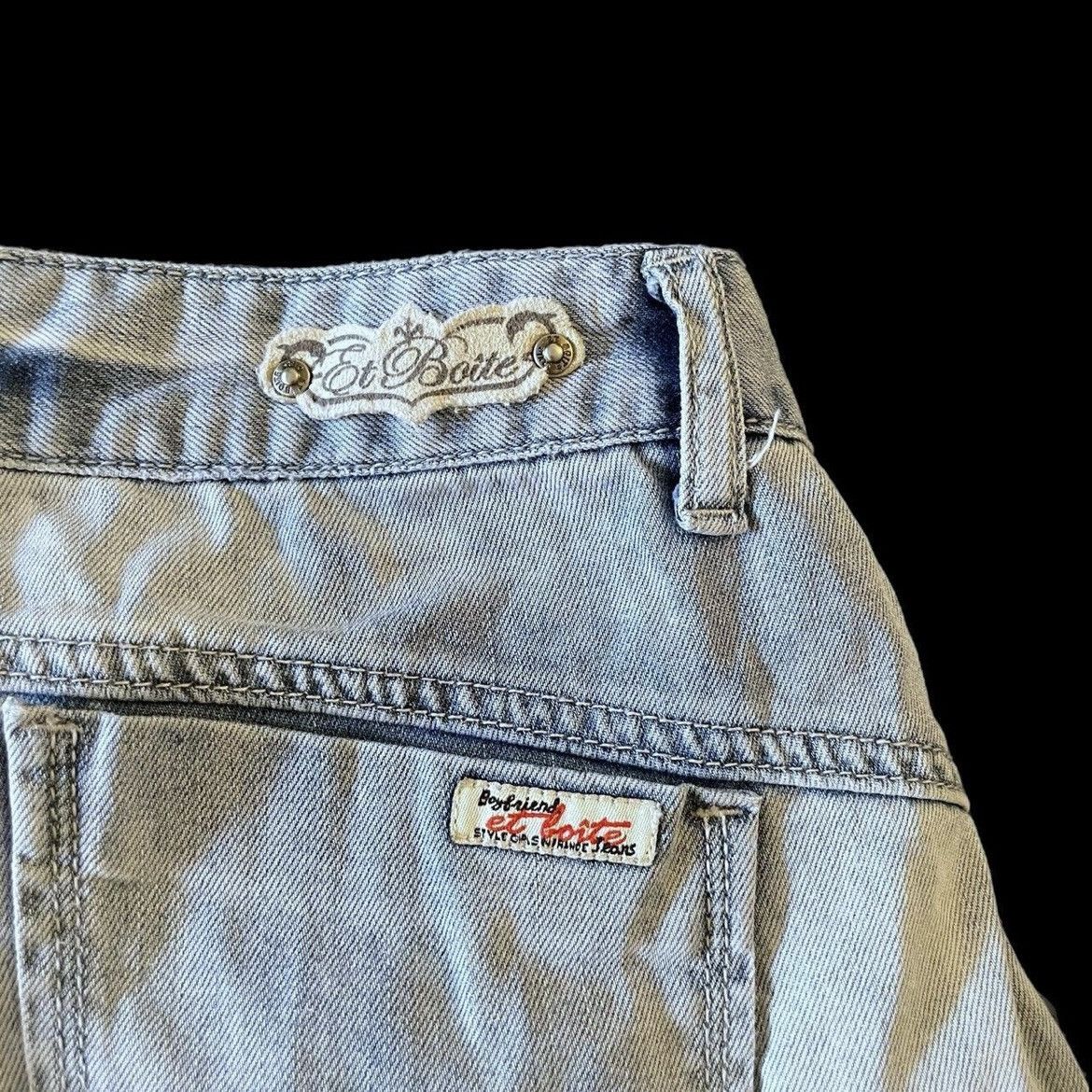 Japanese Brand et boite cotton mid rise light wash capris, sz small Size 27" / US 4 / IT 40 - 4 Thumbnail