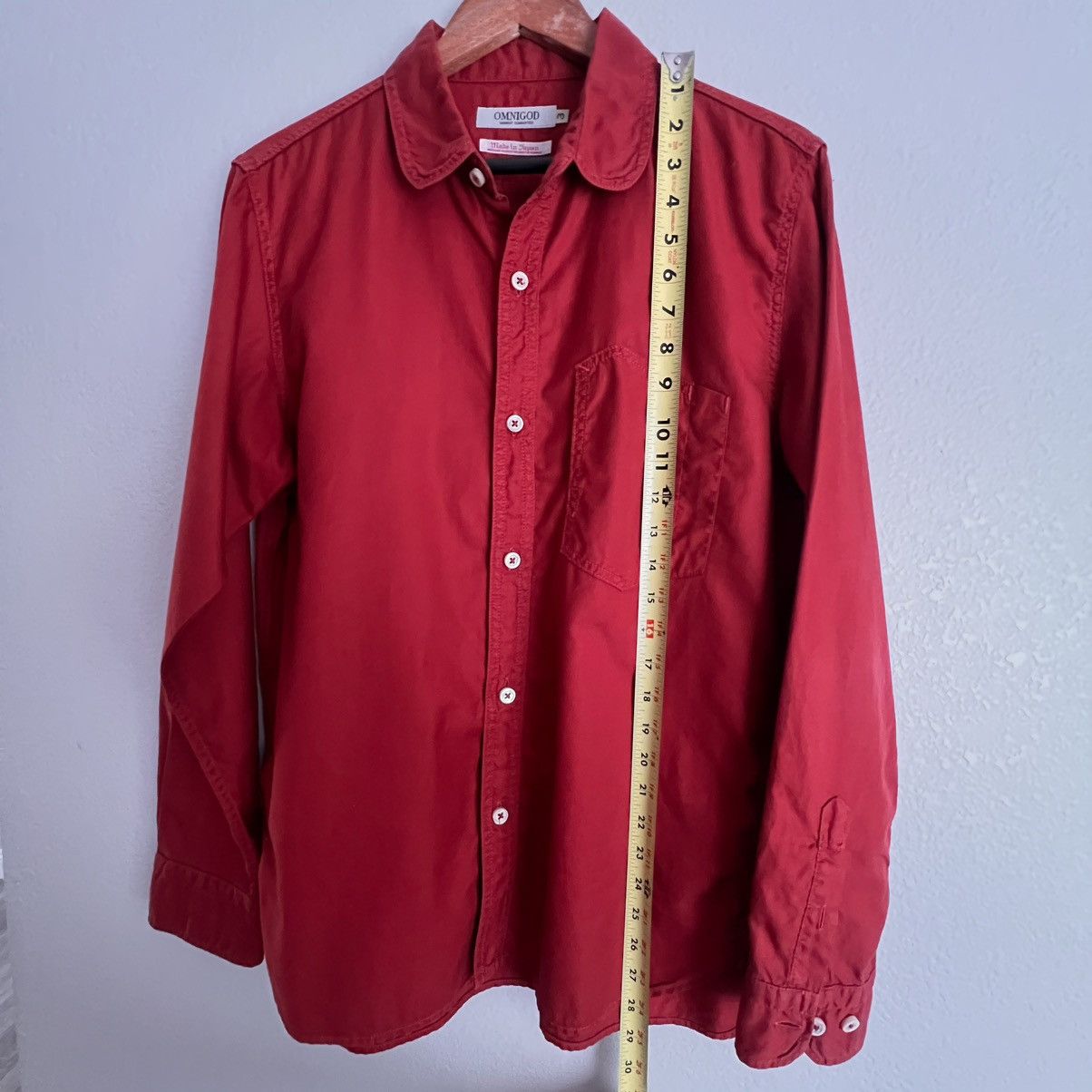 OMNIGOD OMNIGOD Japan Men’s Club Collar Button Up Shirt Size 3 Red Size US M / EU 48-50 / 2 - 5 Thumbnail