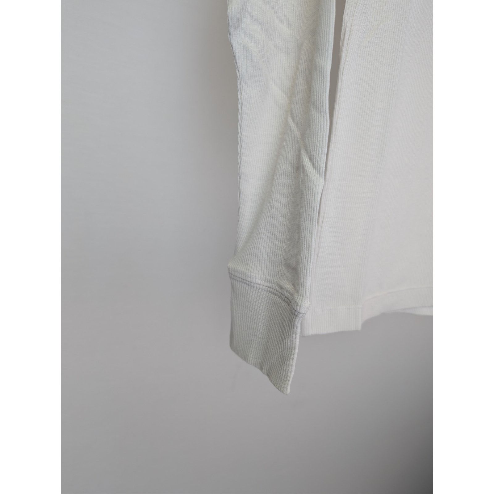 Tom Ford o1rshd1 Ribbed Henley Shirt Sweatshirt T-Shirt in Chalk 60 Size US XXL / EU 58 / 5 - 7 Thumbnail