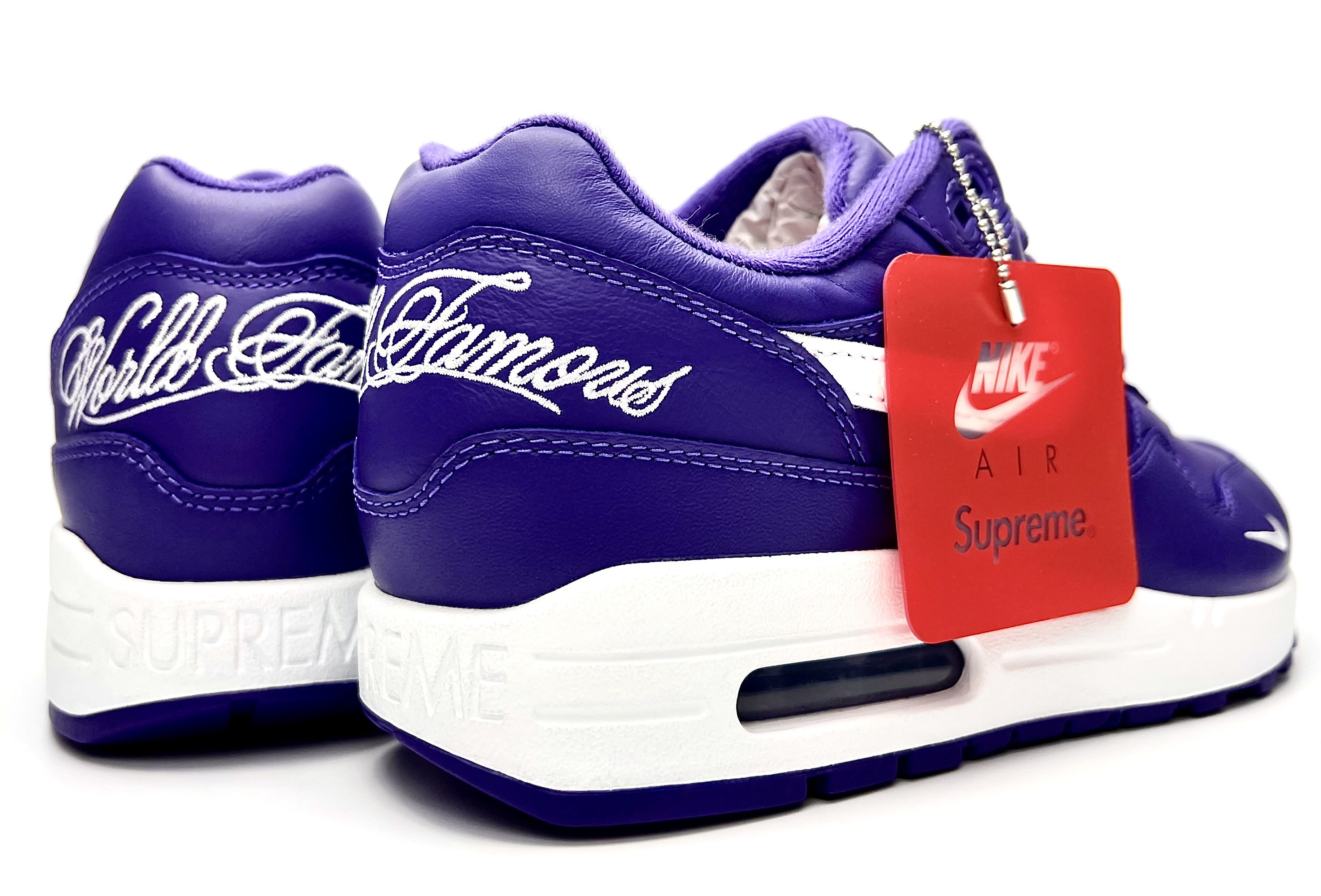 Nike × Supreme Nike Air Max 1 '87 SP x Supreme "Varsity Purple" Size US 8 / EU 41 - 3 Thumbnail