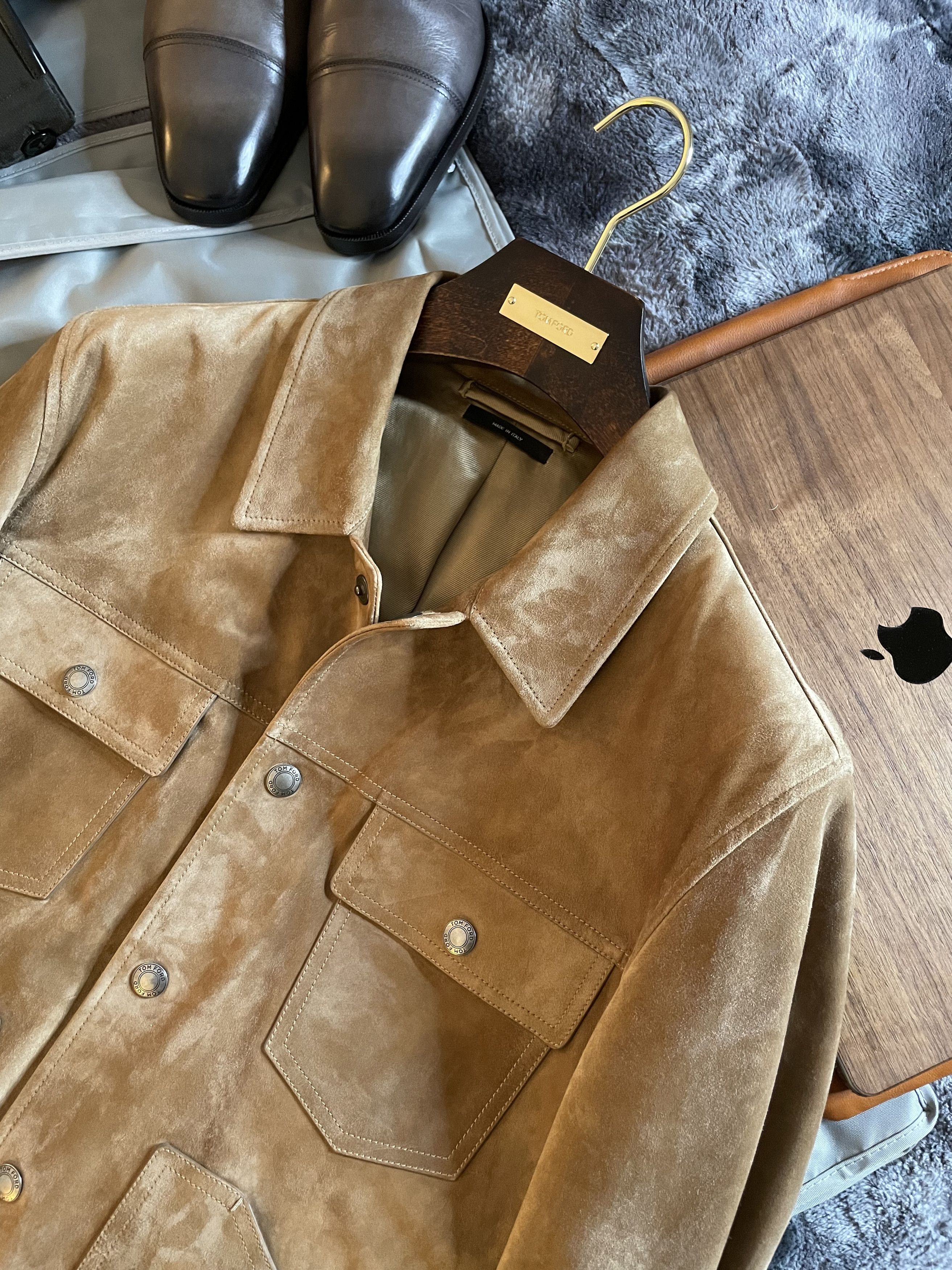 Tom Ford A-List Fave Coveted New $8,700 w/tax TOM FORD Suede Trucker Size US L / EU 52-54 / 3 - 12 Thumbnail