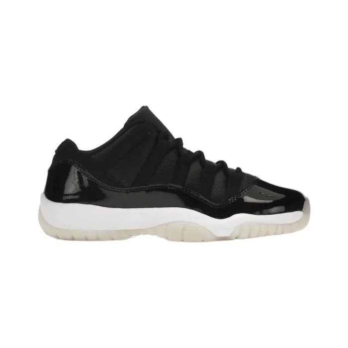 image of Air Jordan 11 Low ‘72-10’ [Gs] (Used) Shoes in Black/White/Sail, Men's (Size 5)