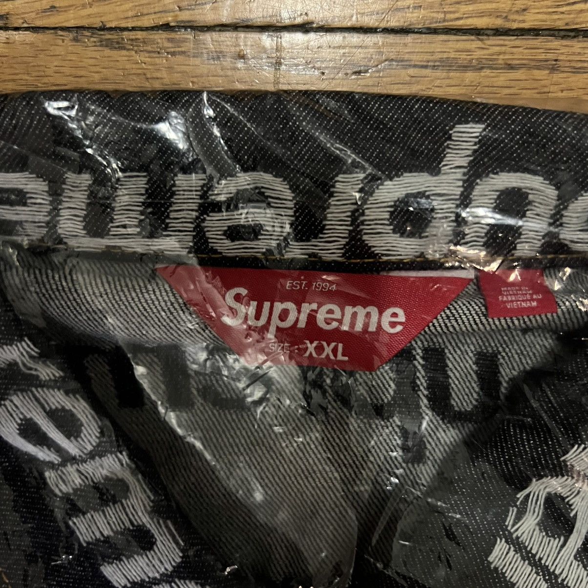 Supreme Supreme Jacquard Logo Denim Trucker Rigid Indigo Size: XXL Size US XXL / EU 58 / 5 - 4 Thumbnail