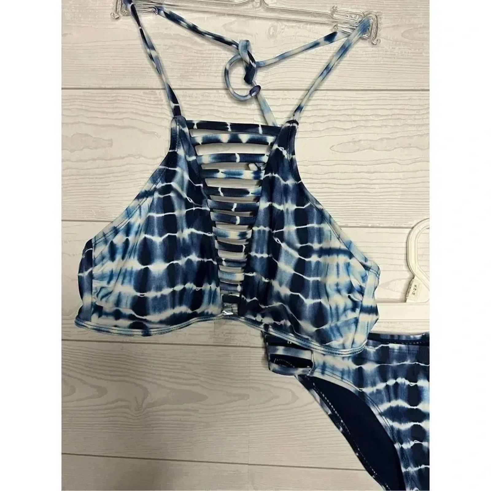 Other No Boundaries blue tiedye halter lattice bikini size Jr 3-5 Size ONE SIZE - 2 Thumbnail