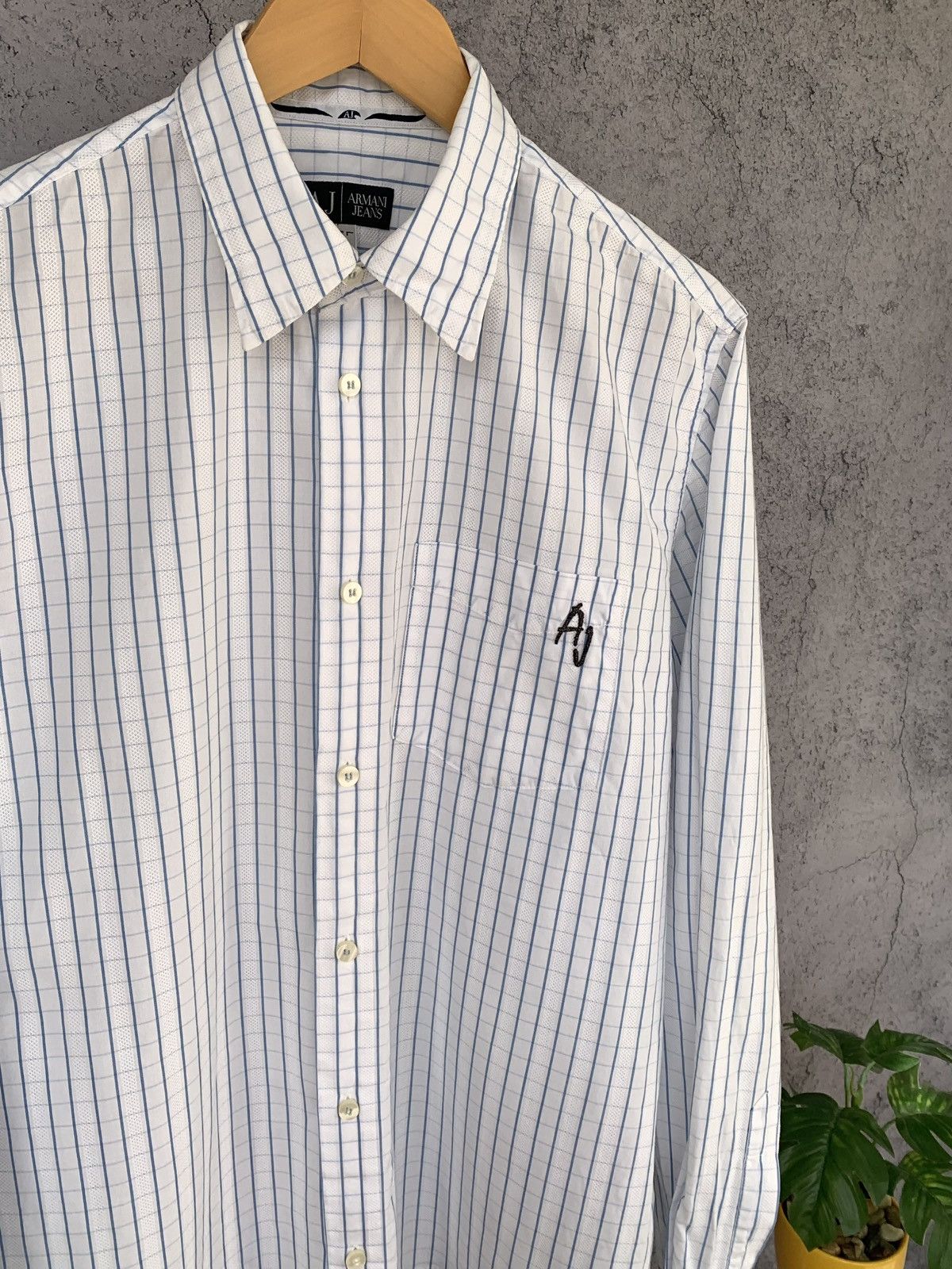Giorgio Armani Armani Jeans Vintage Long Sleeve Button Shirt Mens Size M-L Size US M / EU 48-50 / 2 - 2 Thumbnail