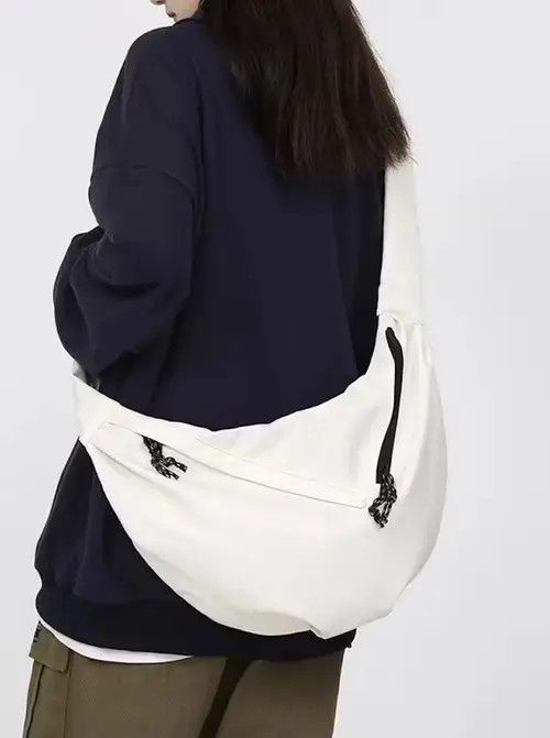 Japanese Brand Fashion hip hop v-zip shoulder messenger bag belt bag Size ONE SIZE - 2 Thumbnail