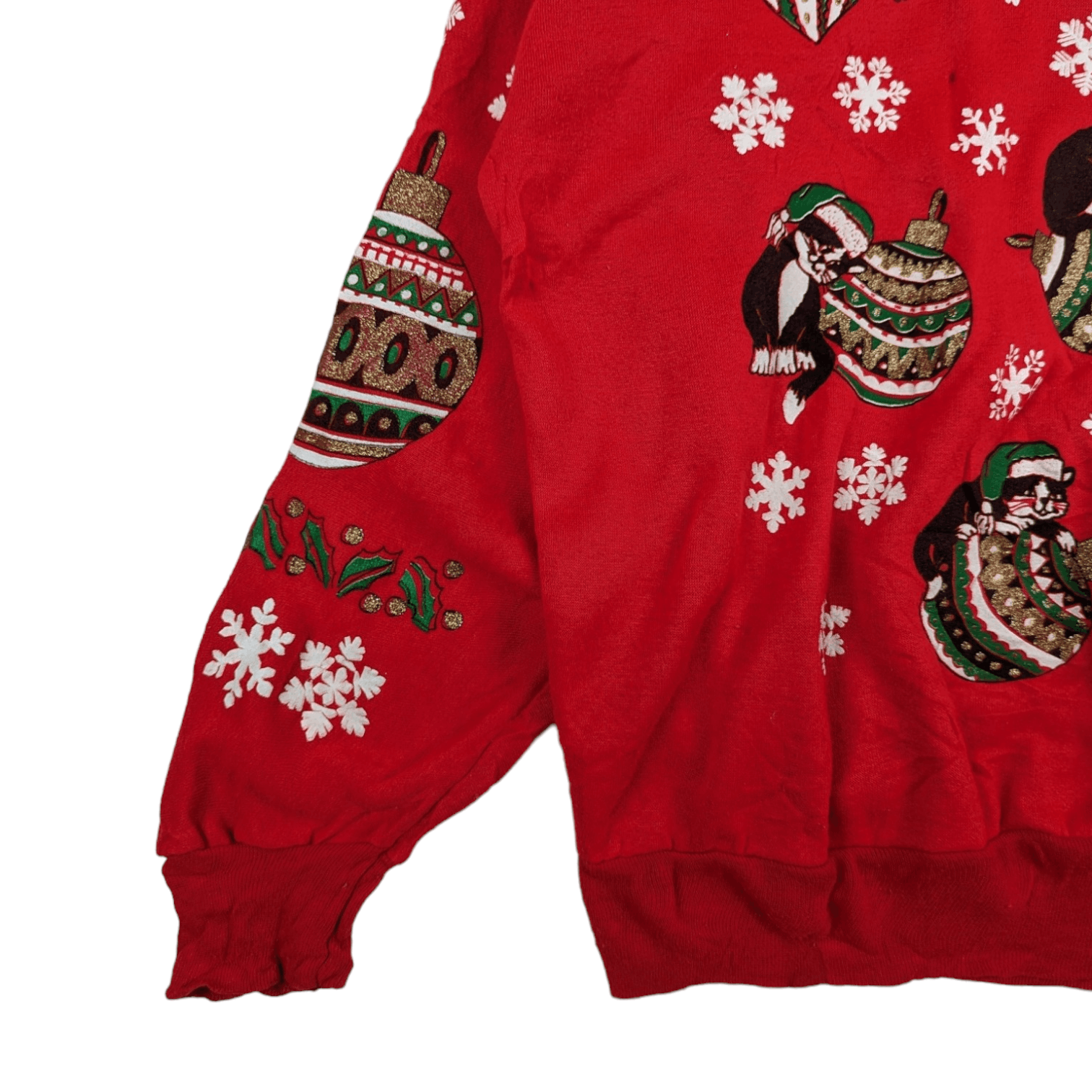 Vintage Vintage 90's NUT CRACKER Cat Full Print Christmas Jumper Size XXL / US 16-18 / IT 52-54 - 8 Thumbnail