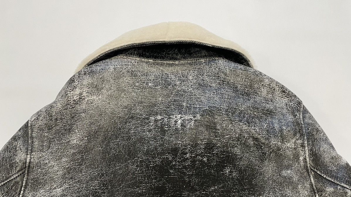 Undercover Shearling Collar Cracked Leather Jacket Size US M / EU 48-50 / 2 - 15 Thumbnail