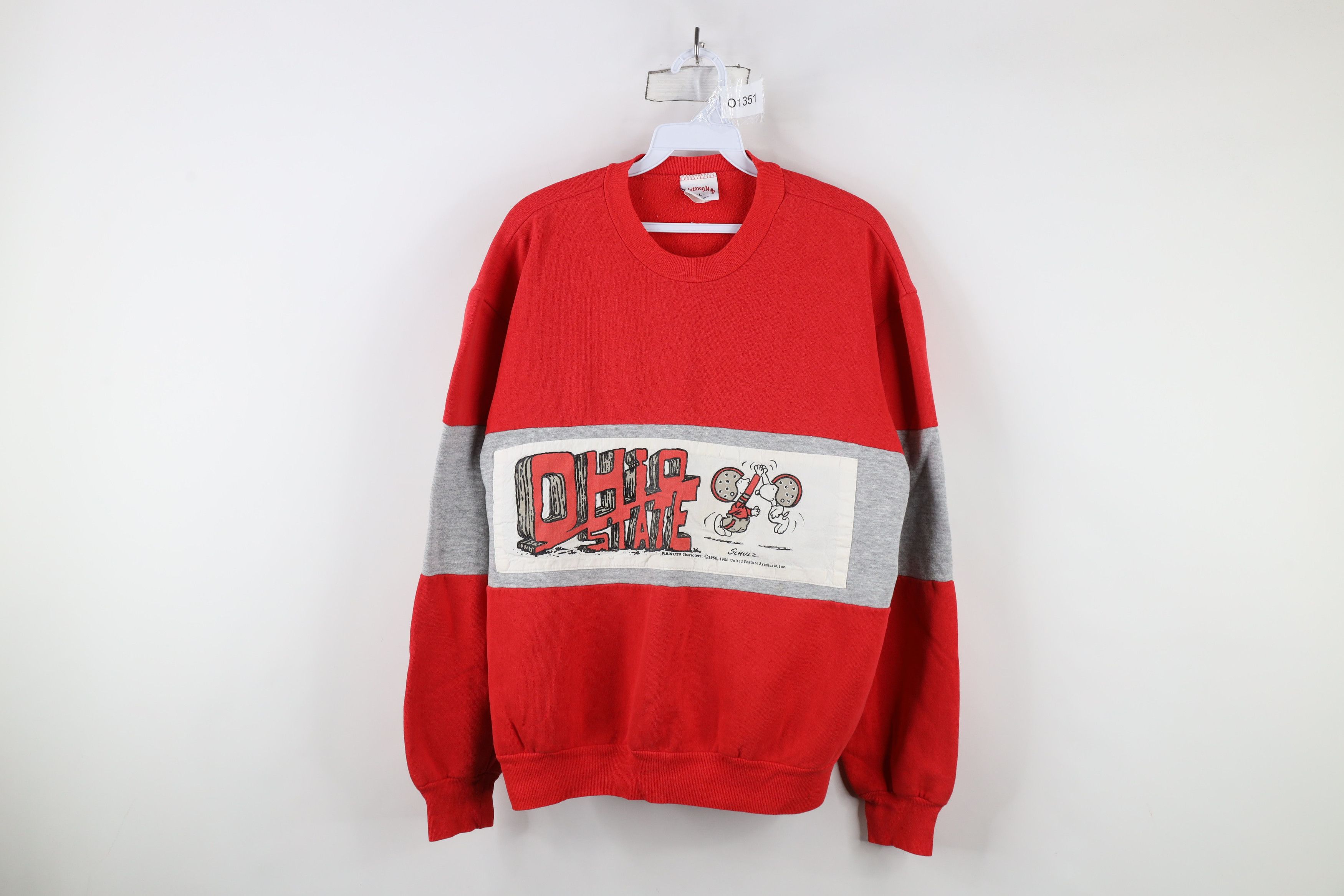 Vintage Vintage 80s Peanuts Charlie University Football Sweatshirt Size L / US 10 / IT 46 - 1 Thumbnail