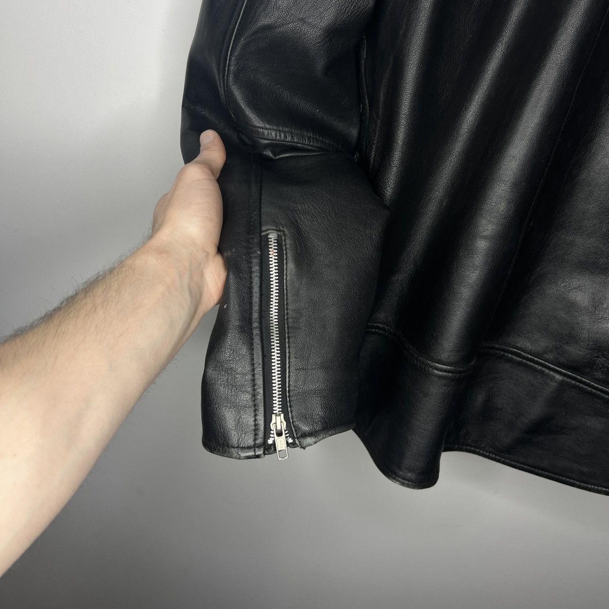 Harley Davidson × Vintage Vintage Rare Belt Y2K Moto Racing Leather Jacket Ramones 90s Size US XL / EU 56 / 4 - 12 Thumbnail