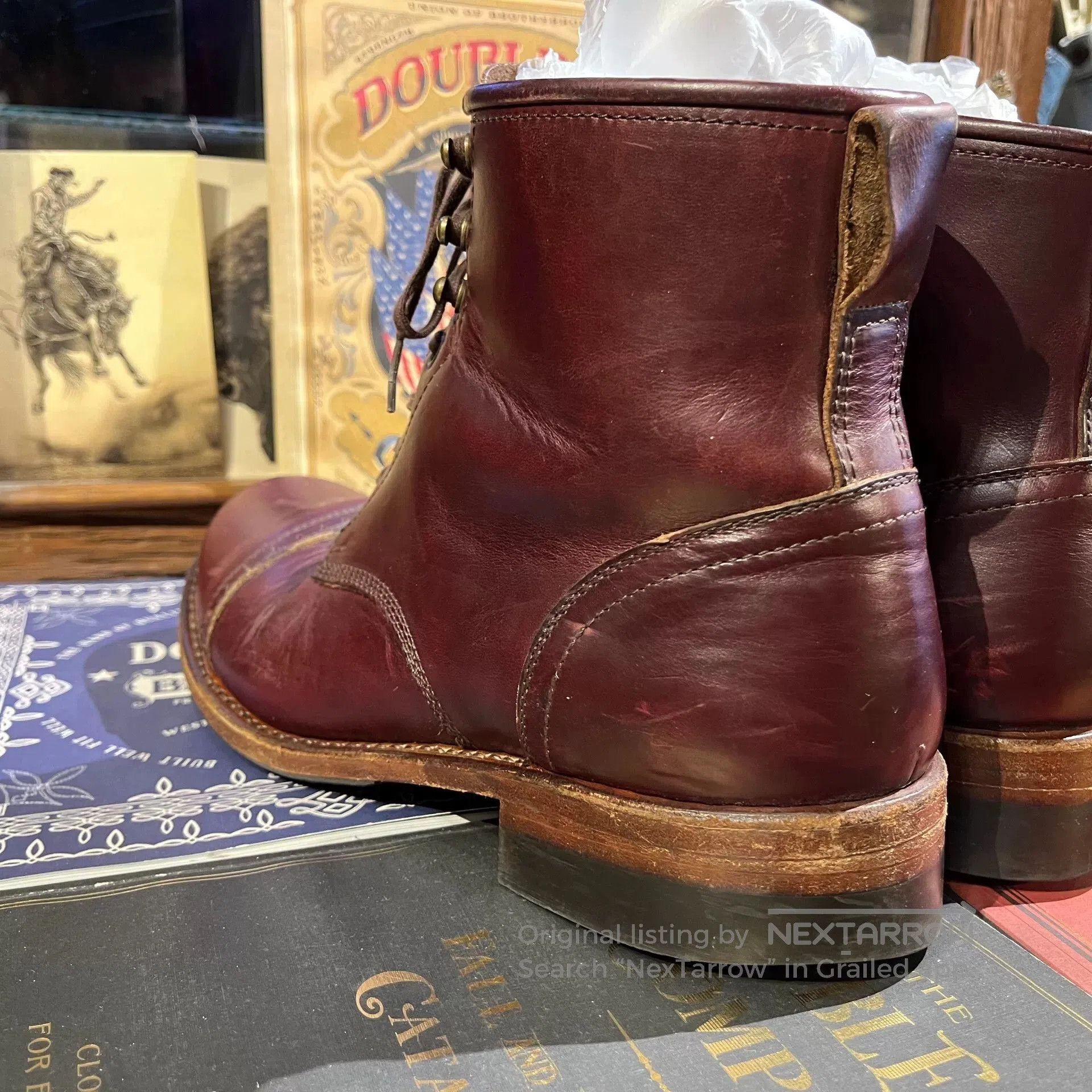 JULIEN DAVID cherry red combat boots by julian. Size US 9.5 / EU 42-43 - 9 Thumbnail