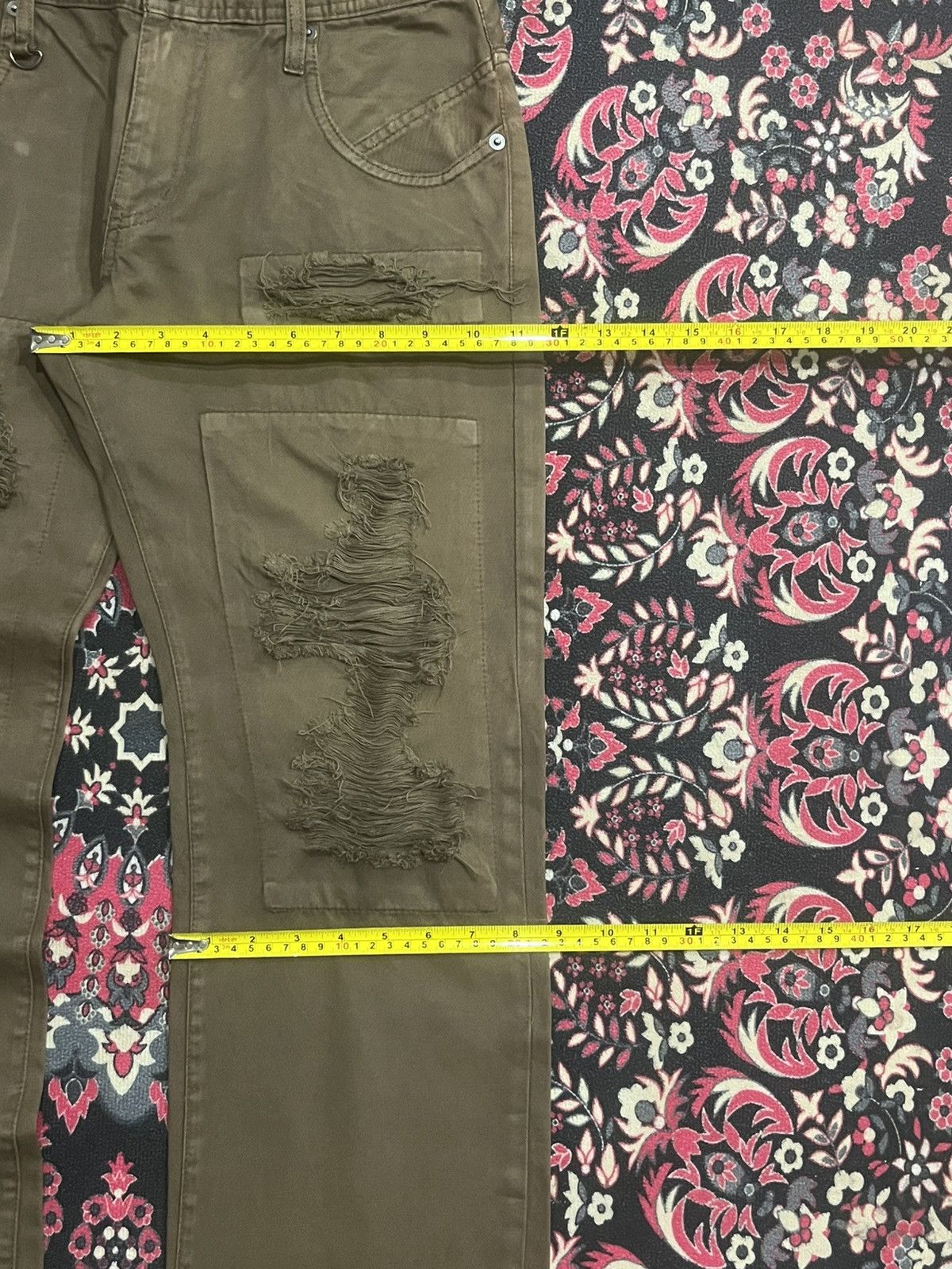semanticdesign Vintage Japanese Semantic Design Brown Wash Distressed Pants Size US 30 / EU 46 - 13 Thumbnail