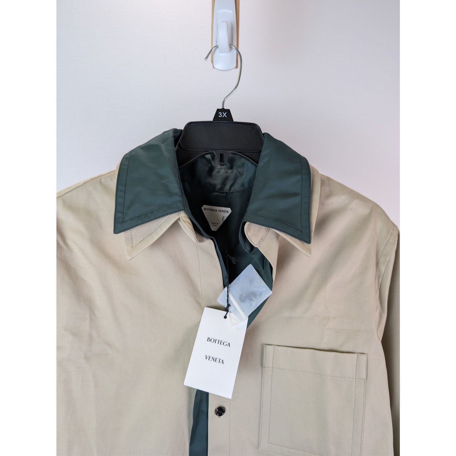 Bottega Veneta o1rshd1 Cotton Twill Overshirt Button up Shirt in Travertine Size US M / EU 48-50 / 2 - 7 Thumbnail