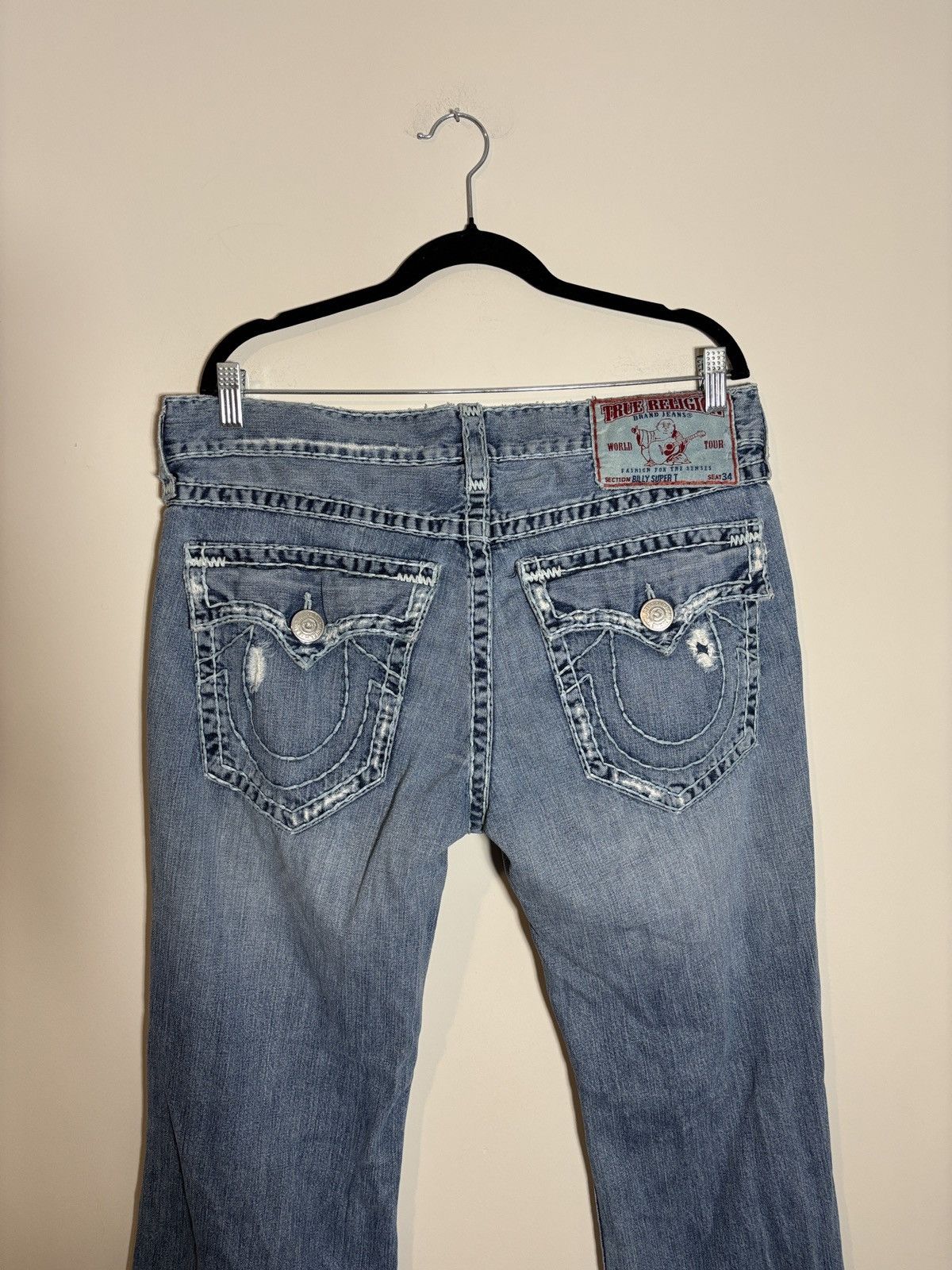 True Religion Vtg True Religion Billy Super T Bootcut Thick Stitch Jeans Size US 36 / EU 52 - 5 Thumbnail