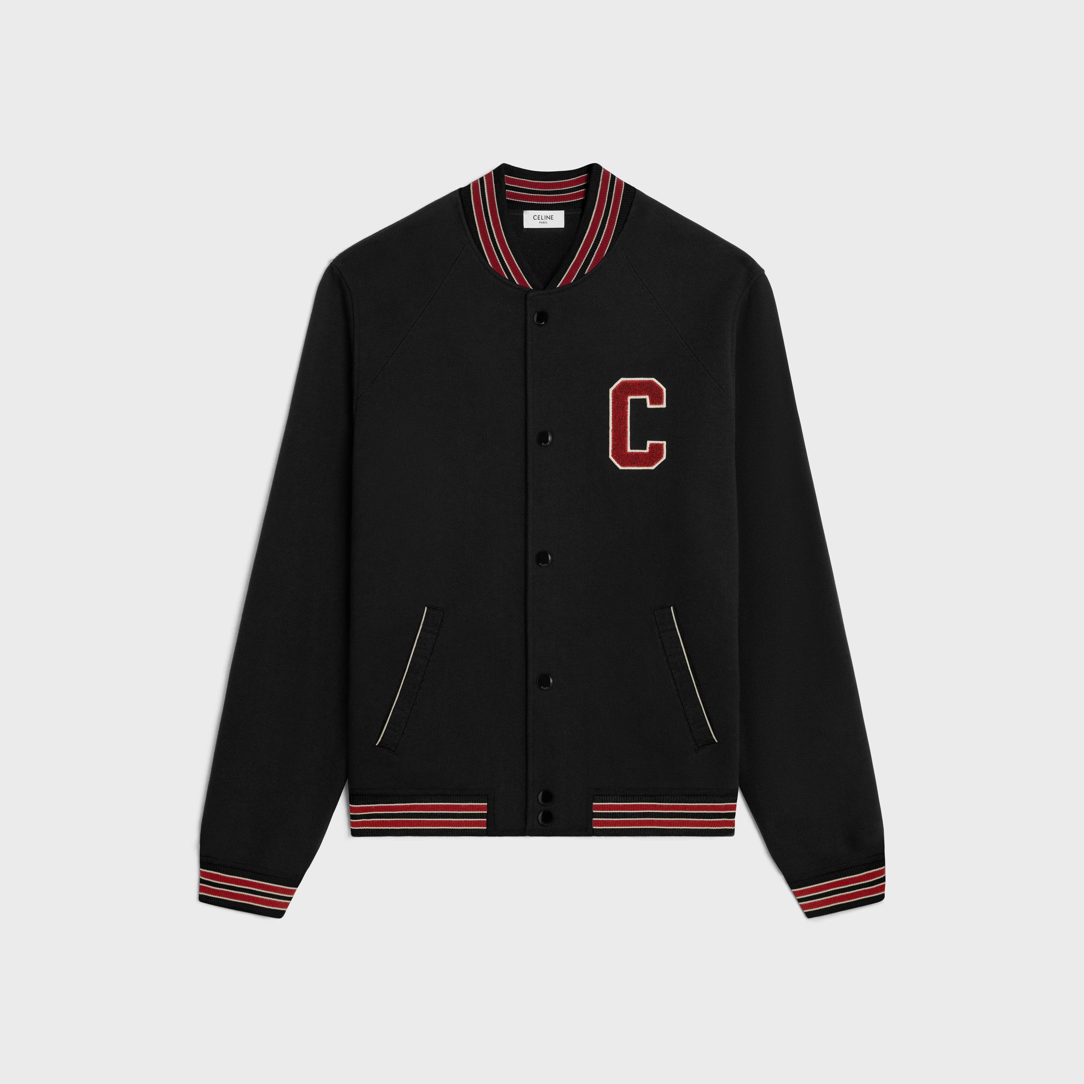 Celine o1bcso1str0925 2Y16D345F Paris Teddy Jacket Black/Red Grape Size US M / EU 48-50 / 2 - 1 Thumbnail