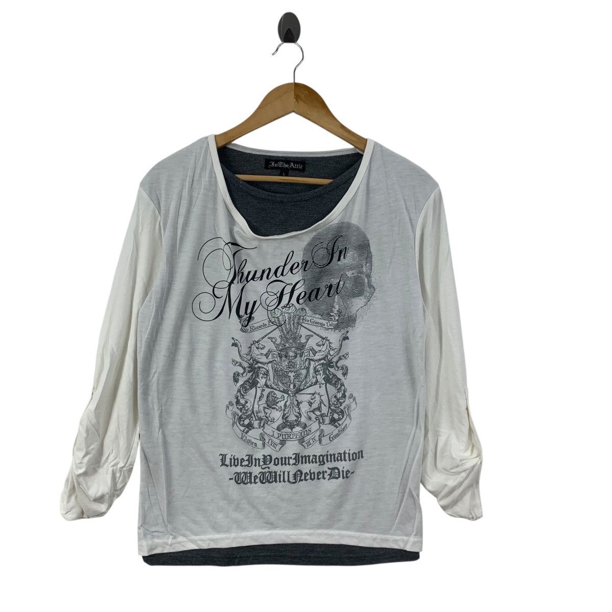 In The Attic IN THE ATTIC JAPAN Ricardo Giorgio Crest Punk Tee Shirt Top Size L / US 10 / IT 46 - 4 Thumbnail