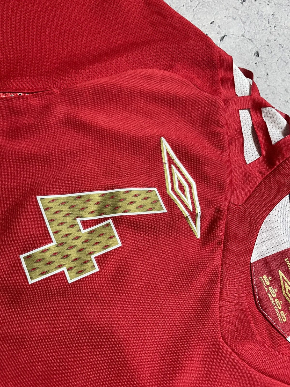 Umbro Steven Gerrard #4 England Soccer National Team Umbro Jersey Size US M / EU 48-50 / 2 - 5 Thumbnail