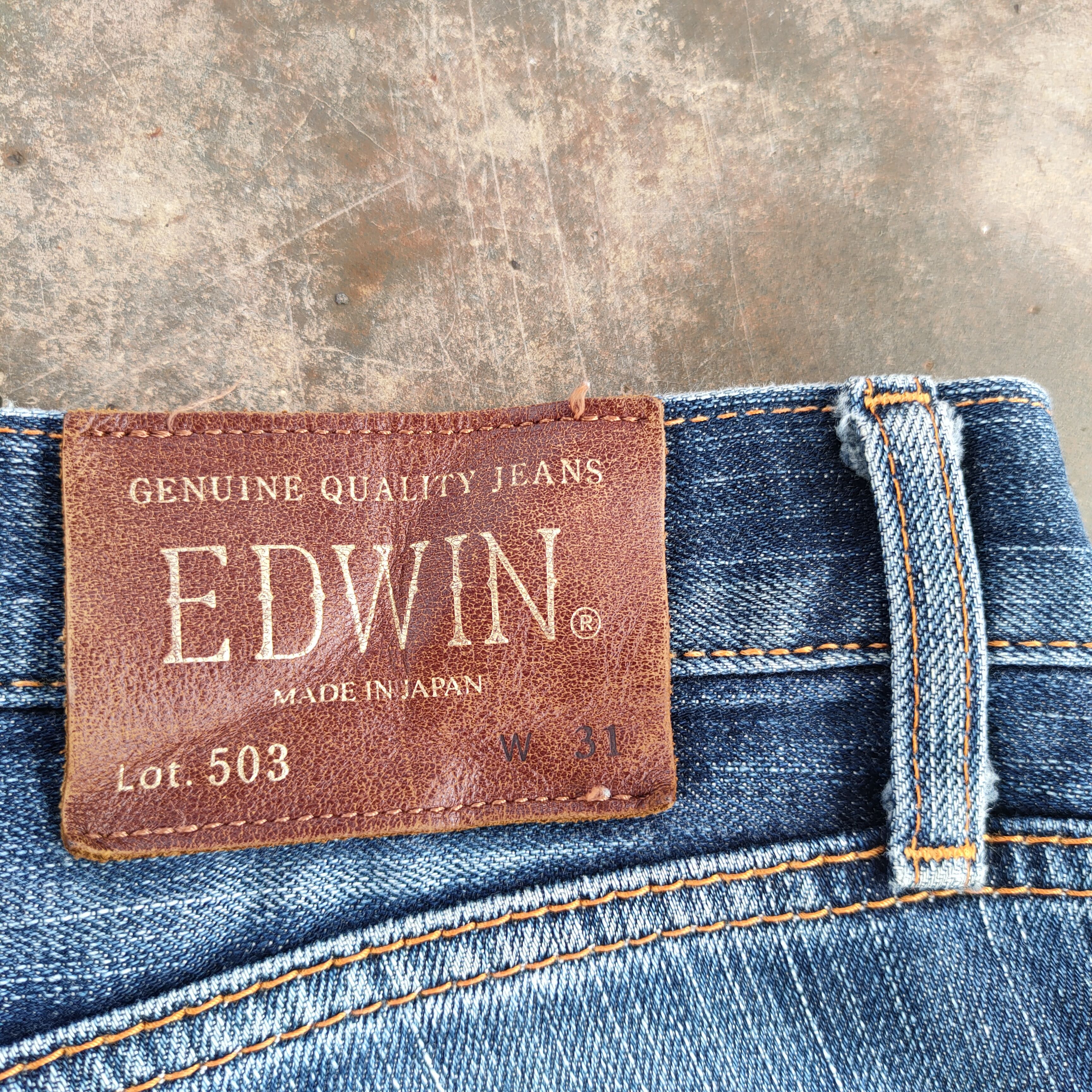 Edwin Vintage Edwin 503 Faded ripped denim jeans pants Size US 33 - 13 Thumbnail