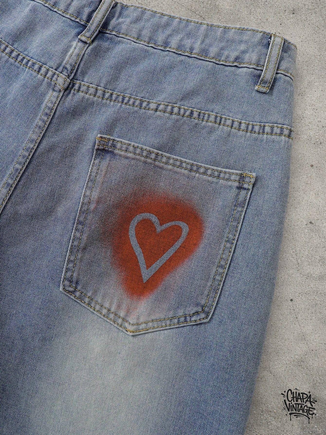 Vintage Washed baggy jeans shorts Size US 32 / EU 48 - 3 Thumbnail