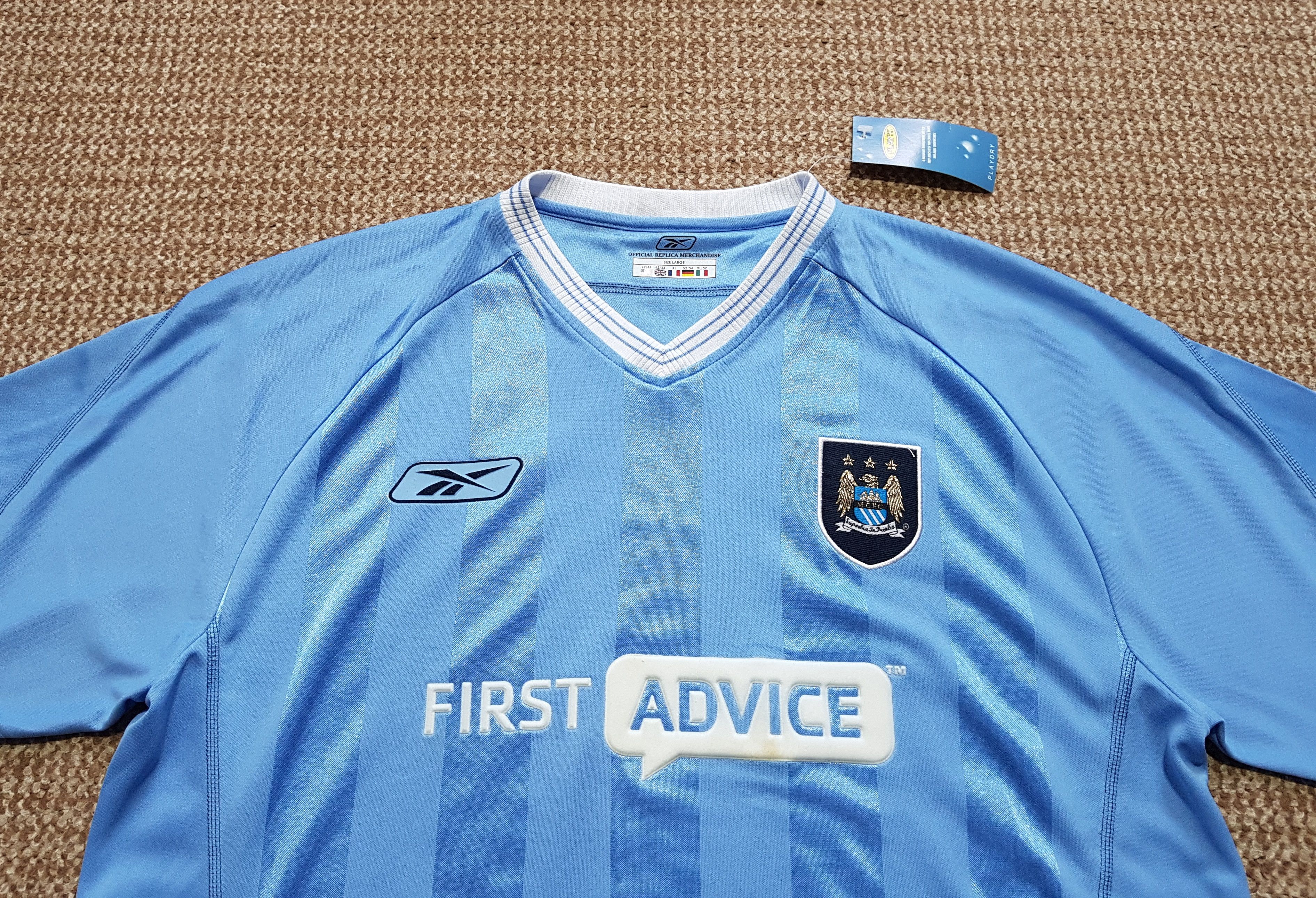 Reebok Reebok Manchester City 2003-04 Vintage Soccer Jersey sz XL Size US XL / EU 56 / 4 - 4 Thumbnail