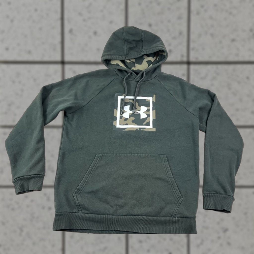 Under Armour Under Armour Mens Fleece Rival Camo Green Hoodie Sweatshirt M Pullover Hooded Pockets All Seasons Regular Size Medium Size US M / EU 48-50 / 2 - 1 Thumbnail