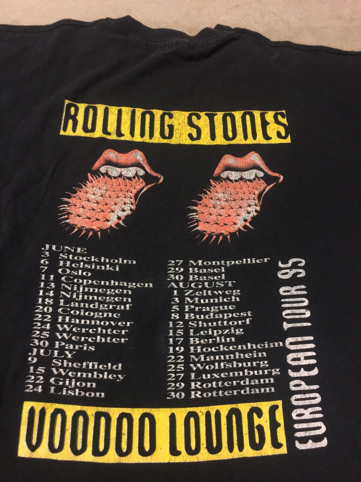 Band Tees × Vintage Vintage 90s The Rolling Stones t shirt Voodoo Lounge Black Size US XL / EU 56 / 4 - 12 Thumbnail