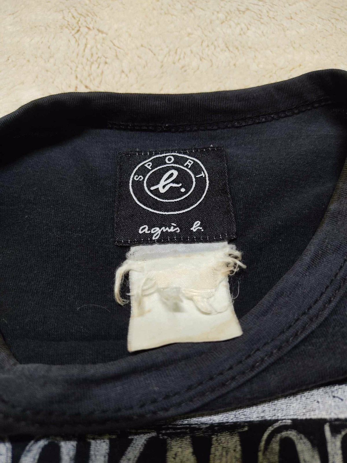 Japanese Brand × agnes b. VINTAGE RARE Agnes B Sport Rockmoze Black Faded T-Shirt Size S / US 4 / IT 40 - 5 Thumbnail