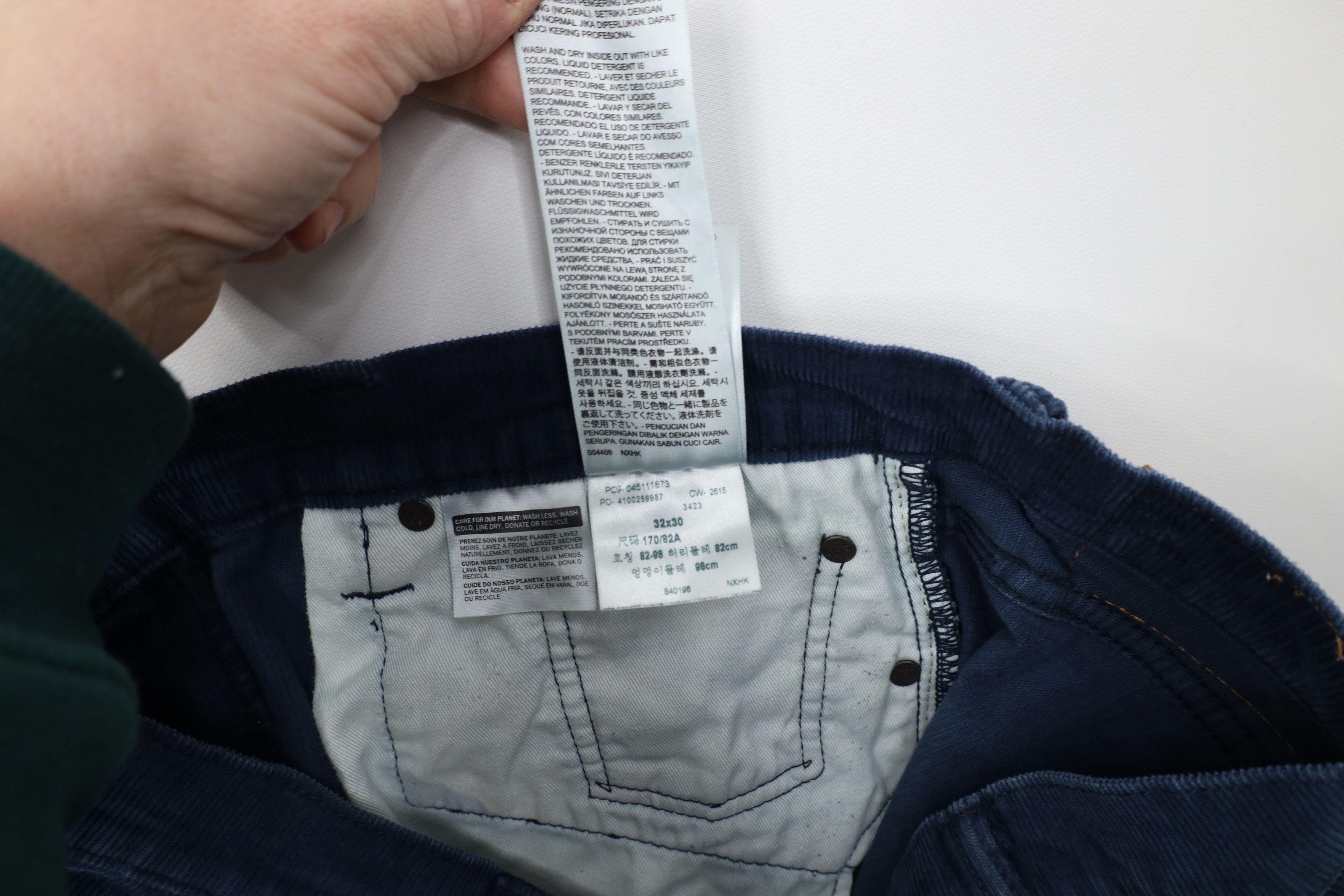 Levi's Vintage Y2K Levis 511 Slim Fit Corduroy Chino Pants Blue Size US 32 / EU 48 - 8 Thumbnail
