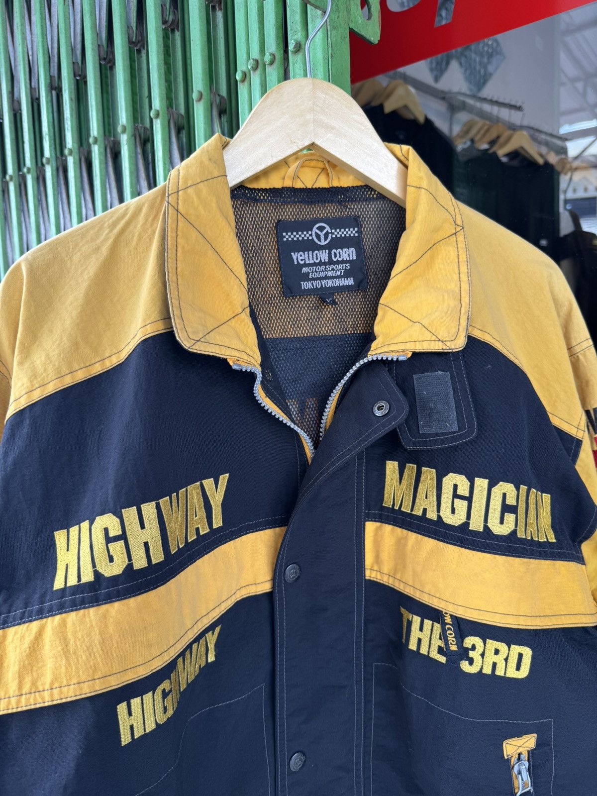 YELLOW CORN VTG YELLOW CORN HIGHWAY MAGICIAN SLEDGE HAMMER BIKER JACKET Size US L / EU 52-54 / 3 - 4 Thumbnail