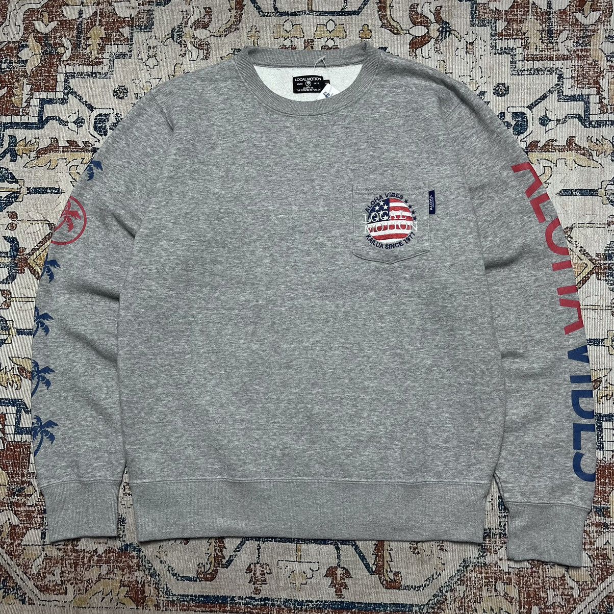 Vintage Local Motion Flag USA Aloha Vibes Sweatshirts Size US M / EU 48-50 / 2 - 1 Thumbnail