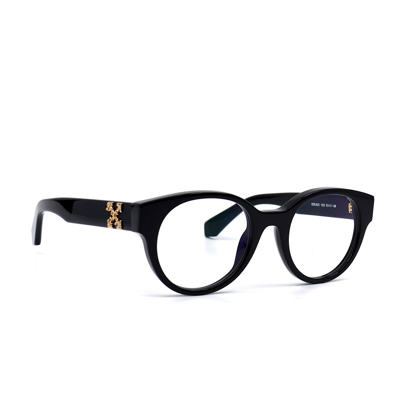 Off-White NEW! OFF-WHITE STYLE-2 OERJ002 BLACK EYEGLASSES FRAME Size ONE SIZE - 1 Thumbnail