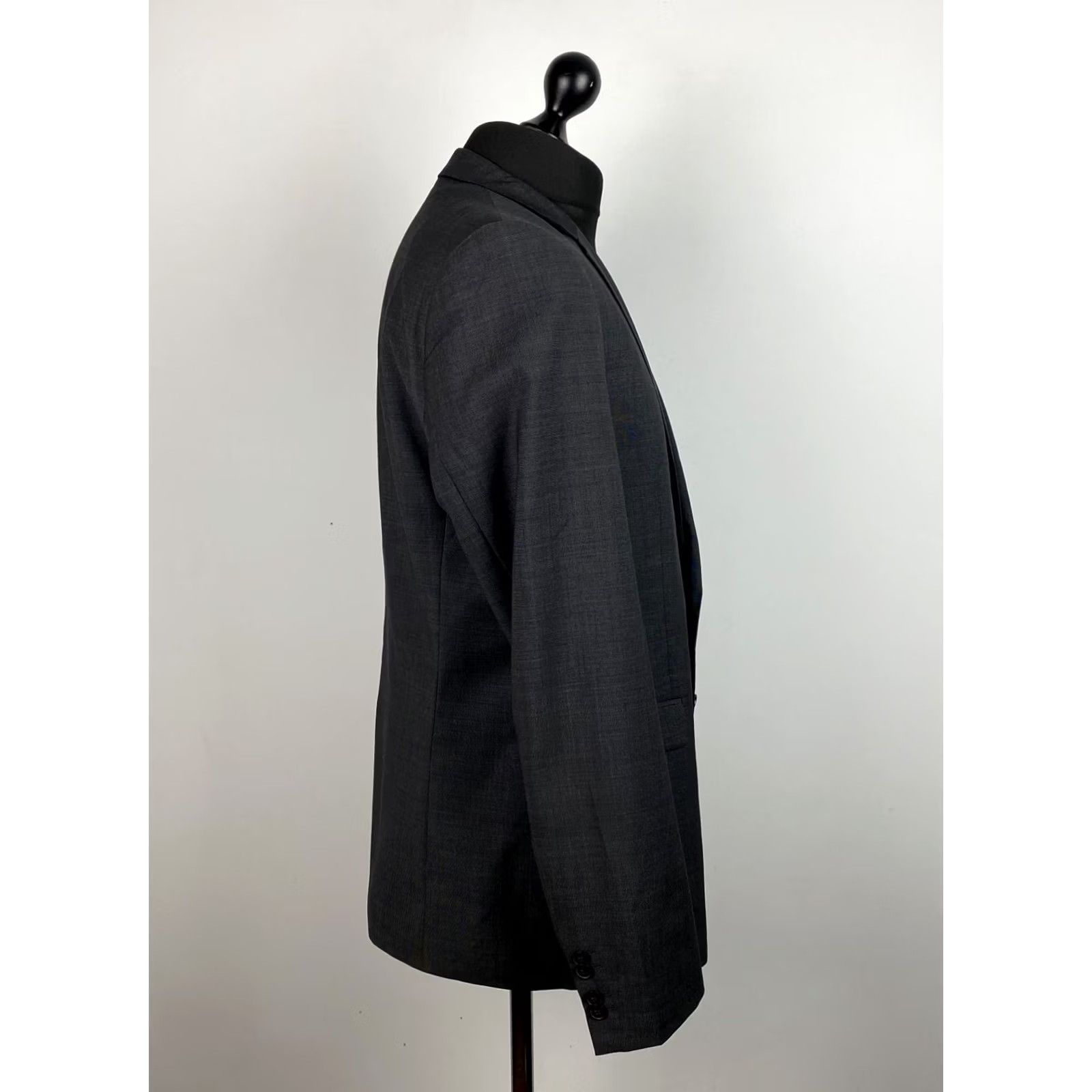 Hugo Boss HUGO BOSS Mens Blazer Jacket Size 54 Grey Wool Super 100 Size 48R - 2 Thumbnail