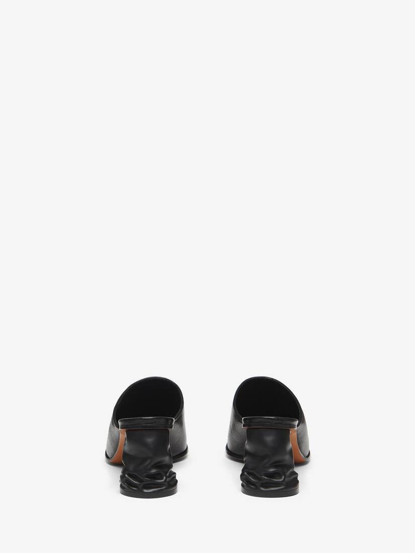 Alexander McQueen o1w1db10925 Crush Mule in Black Size US 6 / IT 36 - 3 Thumbnail