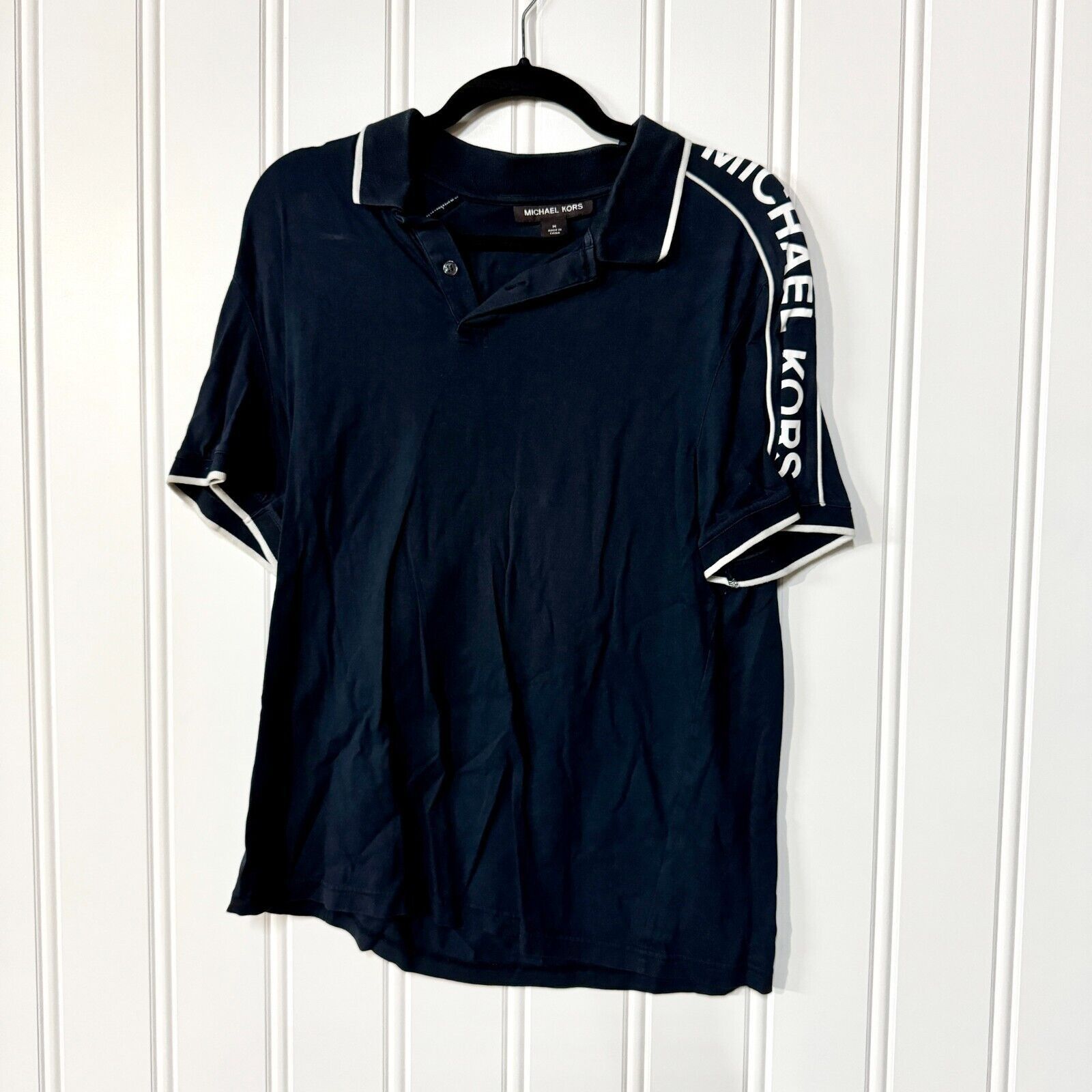Michael Kors Michael Michael Kors Polo Size Medium Cotton Collared Navy Size US M / EU 48-50 / 2 - 1 Thumbnail