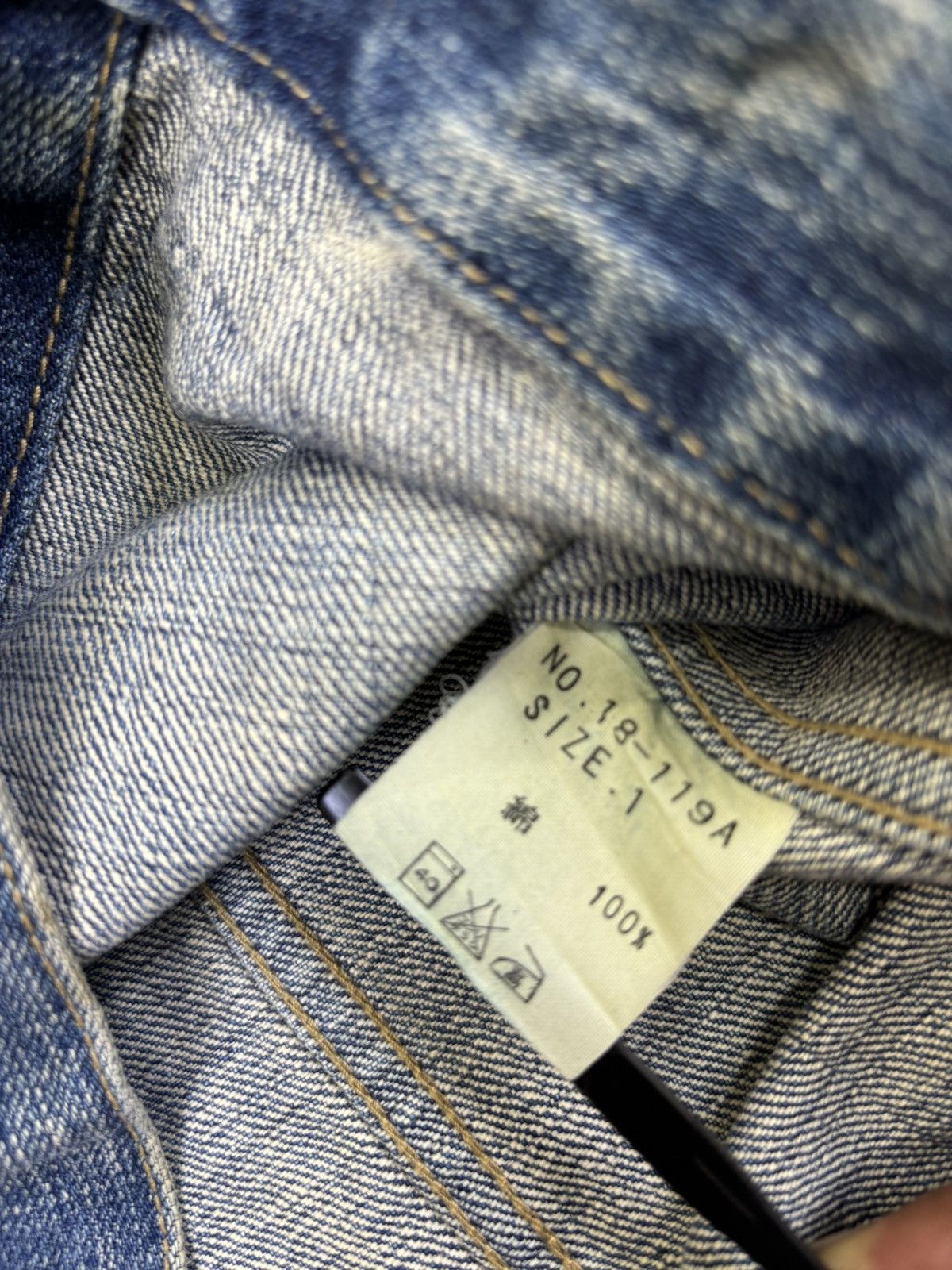 Spellbound 💥Raw Fades💥Vtg DMG Type 3 Trucker Jacket F951 Size US XS / EU 42 / 0 - 8 Thumbnail