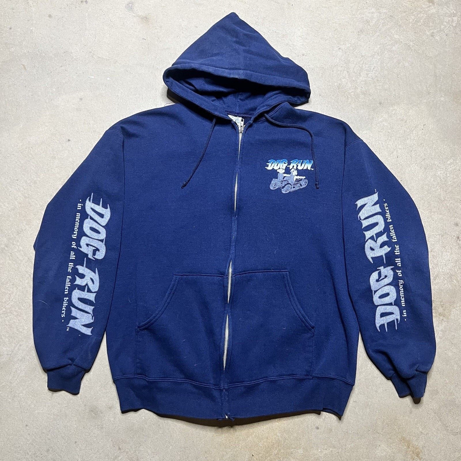 Jerzees 2007 Dog Run Motorcycle Rally Full Zip Hoodie Large Size US L / EU 52-54 / 3 - 2 Thumbnail