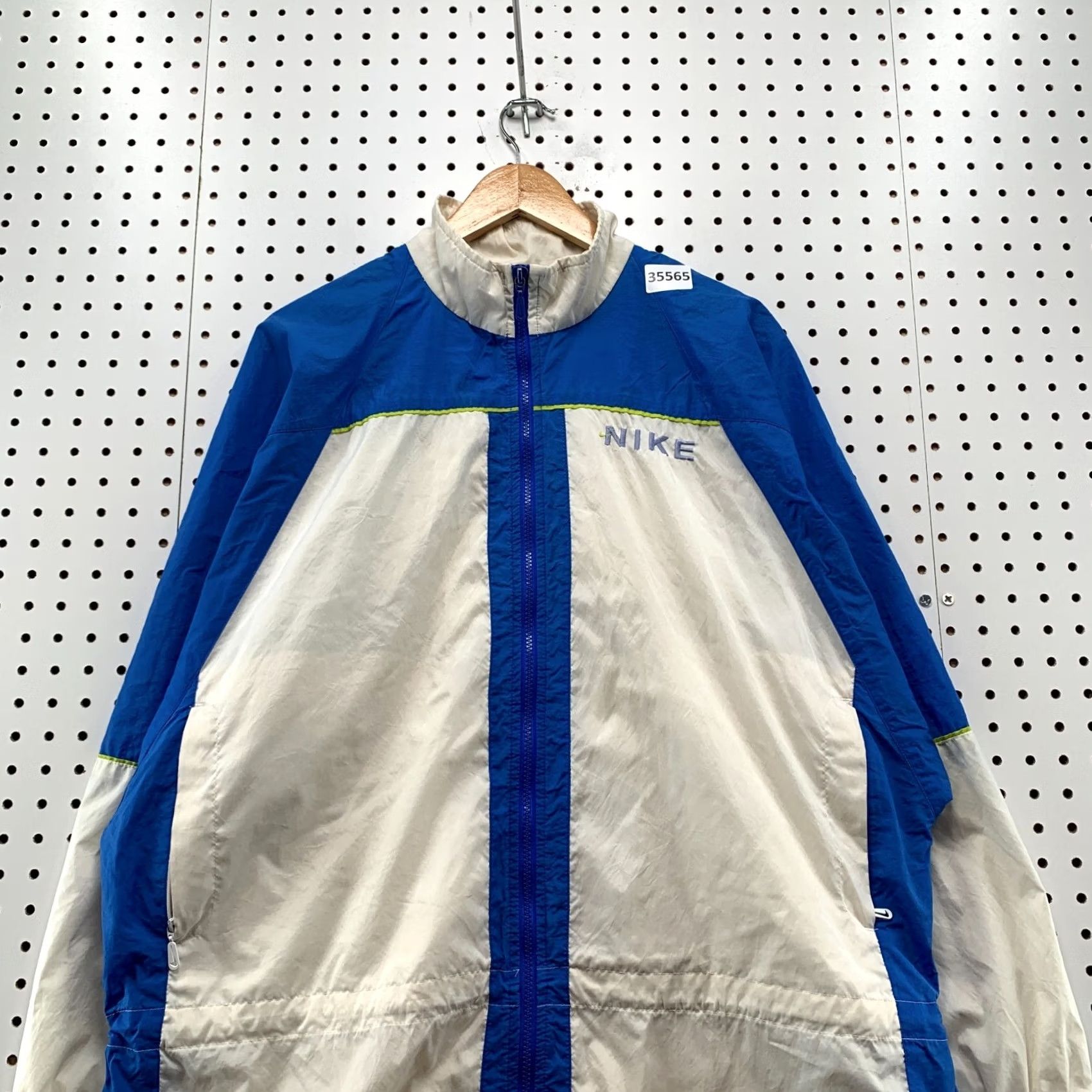 Nike VINTAGE Nike Windbreaker Jacket Womens XL Blue Windbreaker 90s Sports Nike Air Size XL / US 12-14 / IT 48-50 - 6 Thumbnail