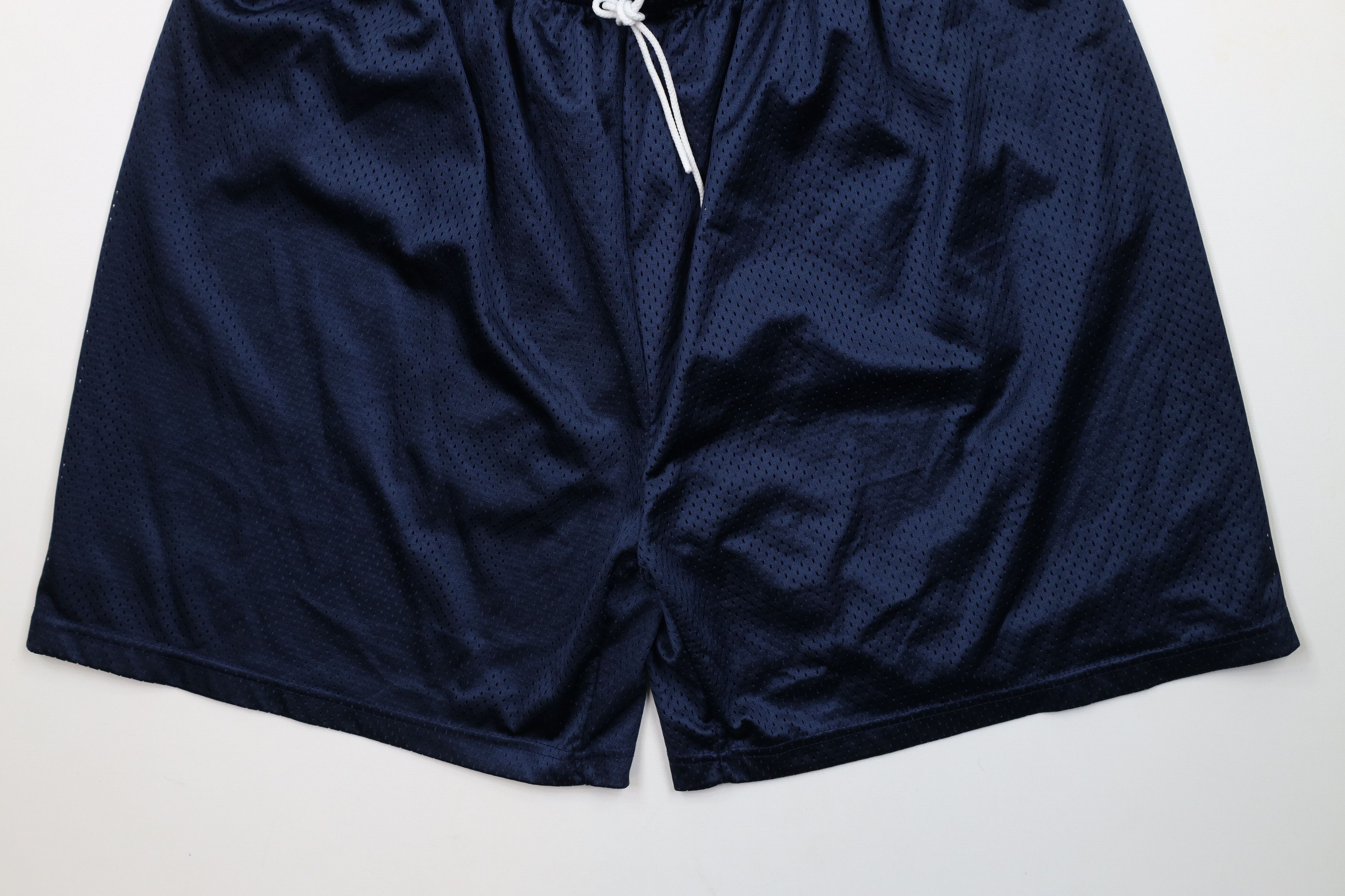Vintage Vintage 90s Streetwear Above Knee Mesh Shorts Navy Blue USA Size US 40 / EU 56 - 4 Thumbnail