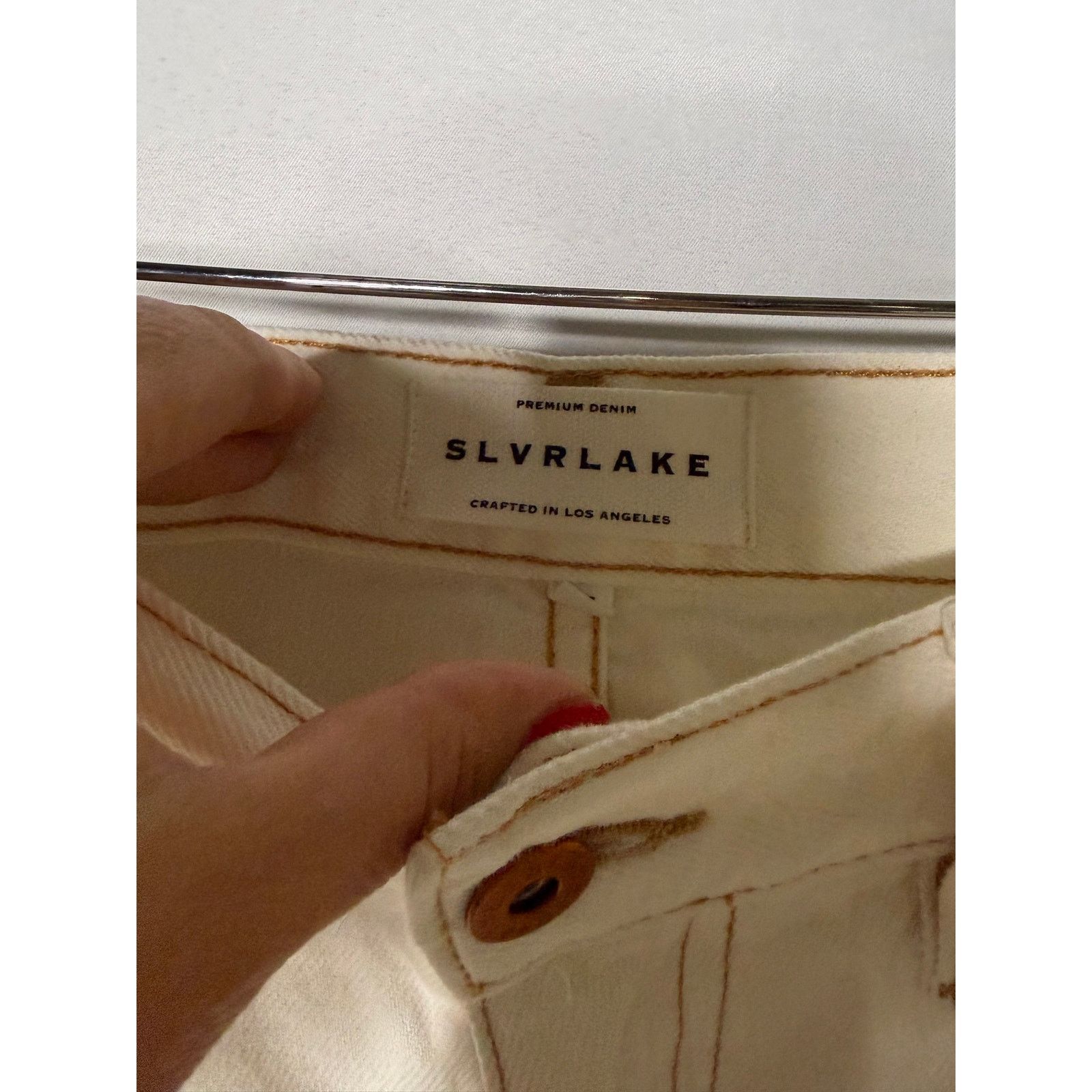 SLVRLAKE SLVRLAKE Hero white cropped distressed high rise jeans 27 Size 27" / US 4 / IT 40 - 3 Thumbnail