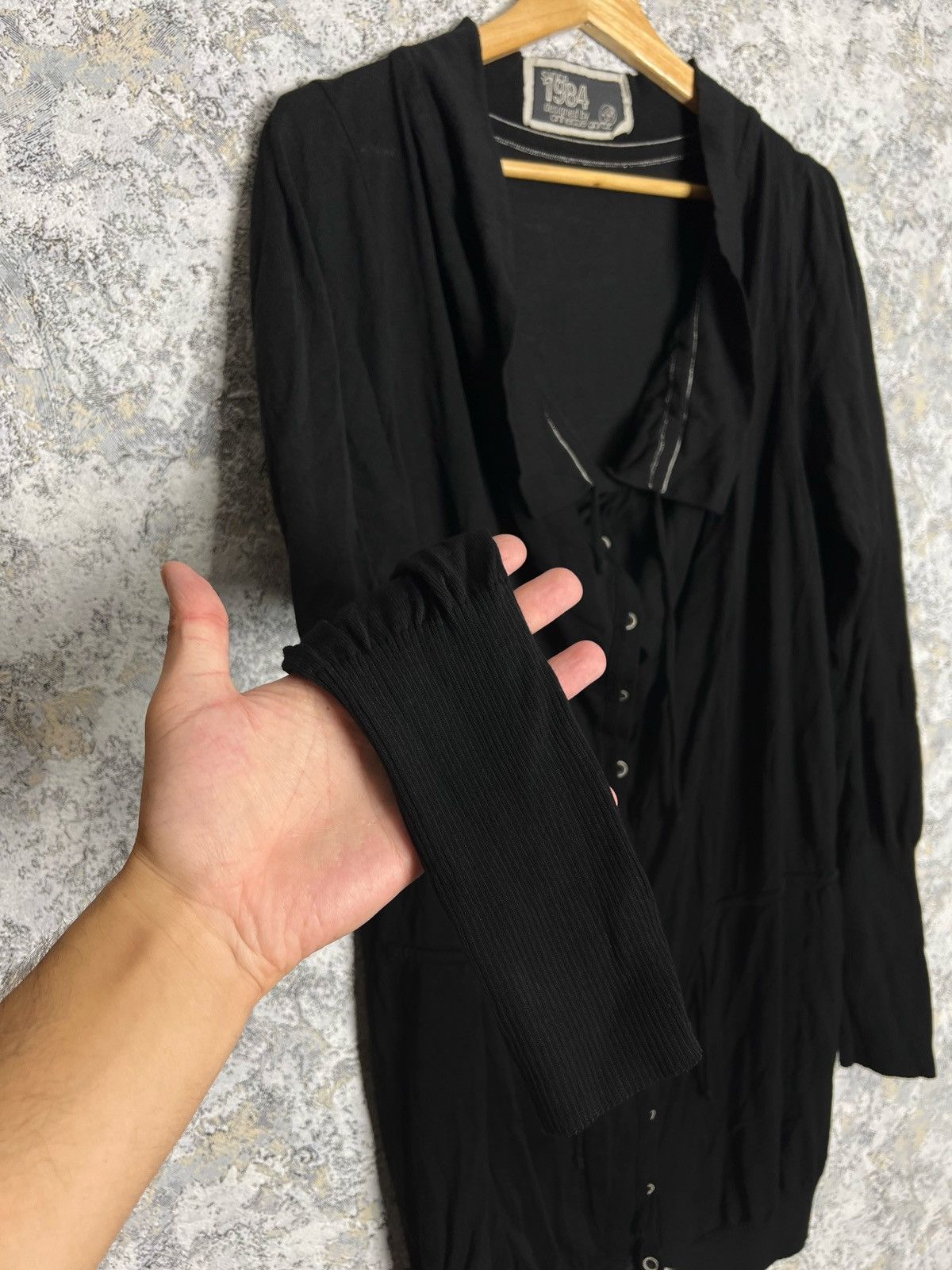 Annette Gortz Annette Gortz Women’s Button Black Designer Cardigan Size L Size L / US 10 / IT 46 - 3 Thumbnail