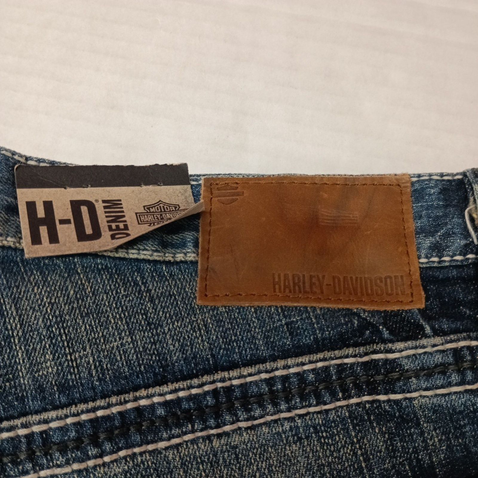 Harley Davidson Harley Davidson H-D Jeans Men's Size 34x36 Blue Straight Leg Size US 34 / EU 50 - 2 Thumbnail
