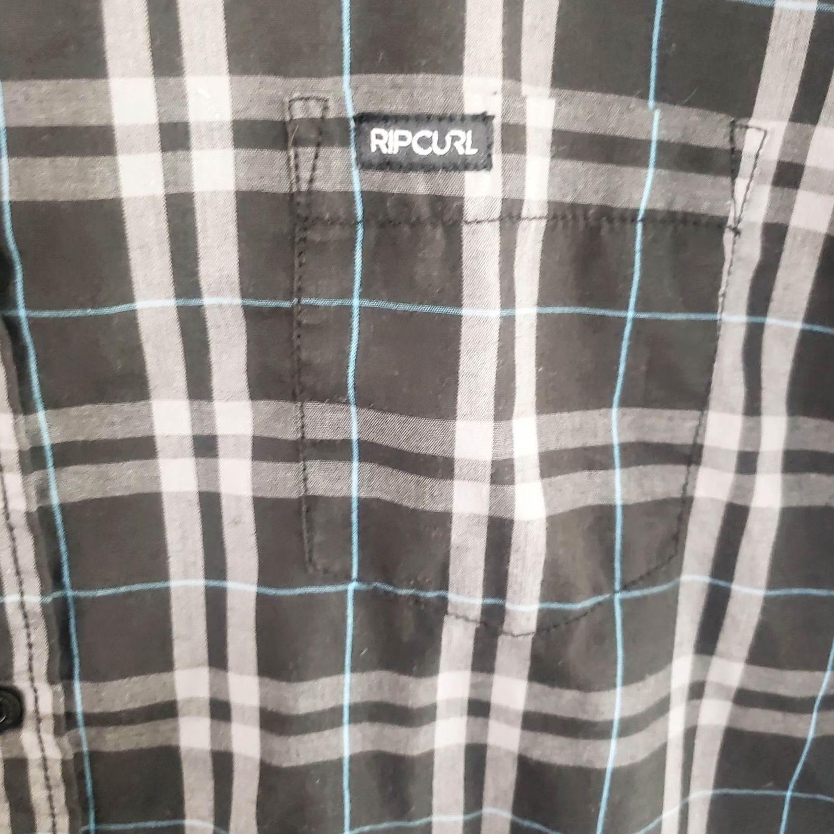Rip Curl Rip Curl Mens M Black Plaid Short Sleeve Button Front Embroidered Shirt Size US M / EU 48-50 / 2 - 5 Thumbnail