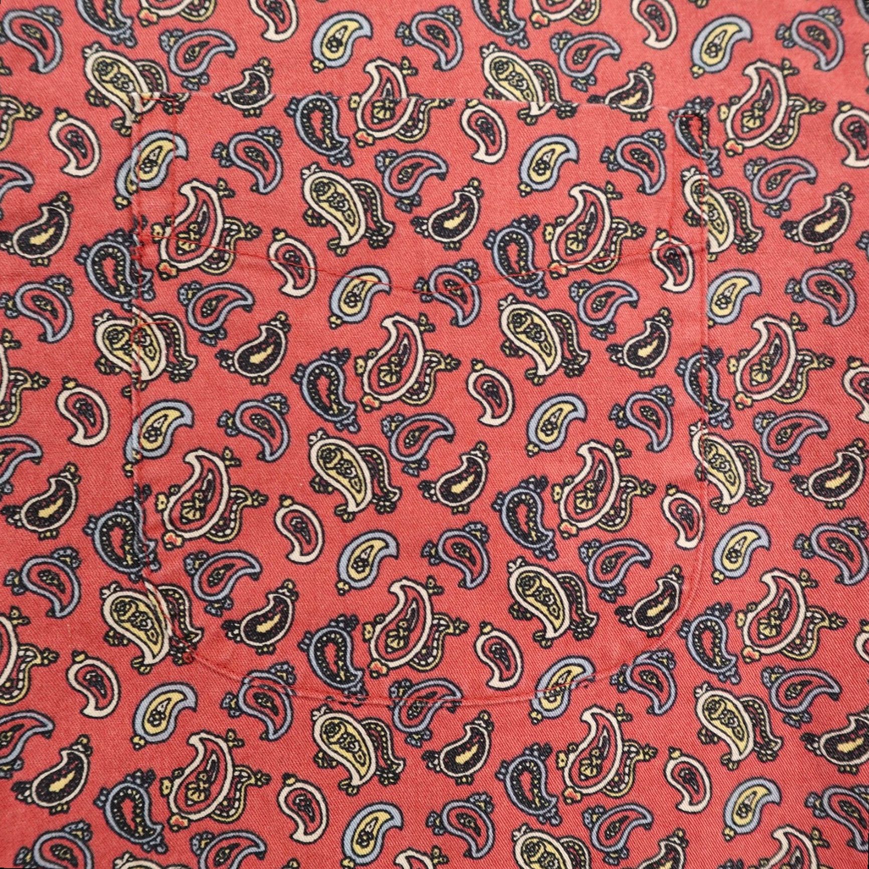 J.Crew VINTAGE J.CREW Shirt Mens Large Red Paisley Print Button-Down Oarsman Retro Long Sleeve Size US L / EU 52-54 / 3 - 3 Thumbnail