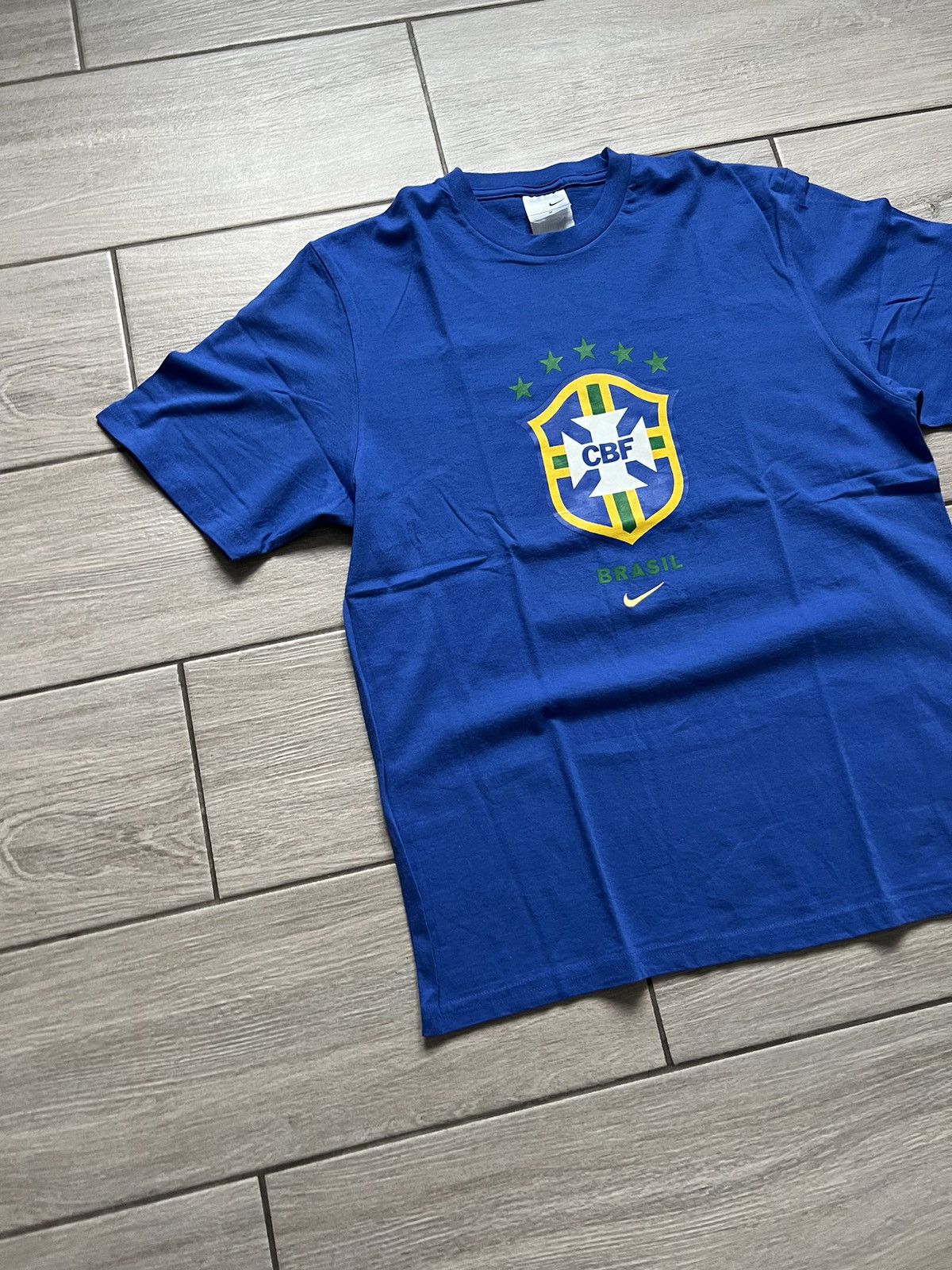 Nike × Vintage Nike Brazil Vintage Soccer Jersey Football T-Shirt Size US M / EU 48-50 / 2 - 3 Thumbnail