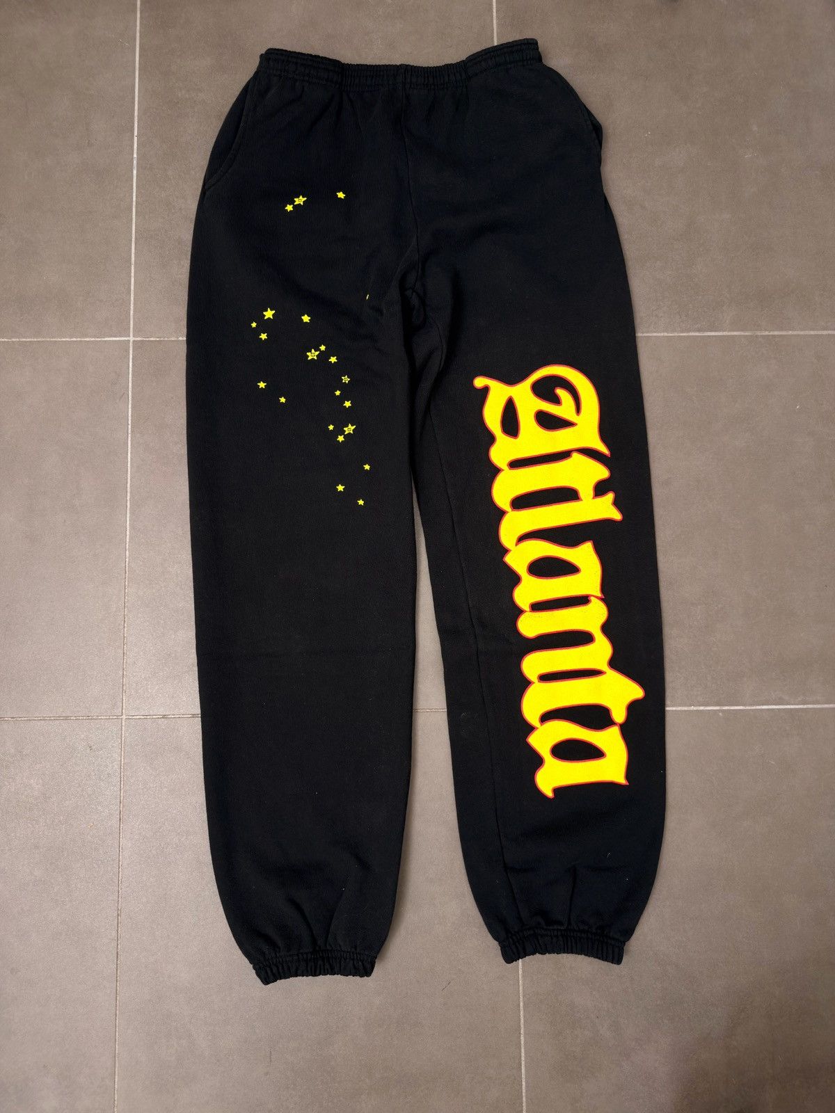 Sp5der SP5DER BLACK ATLANTA SWEATPANTS Medium Size US 32 / EU 48 - 1 Thumbnail