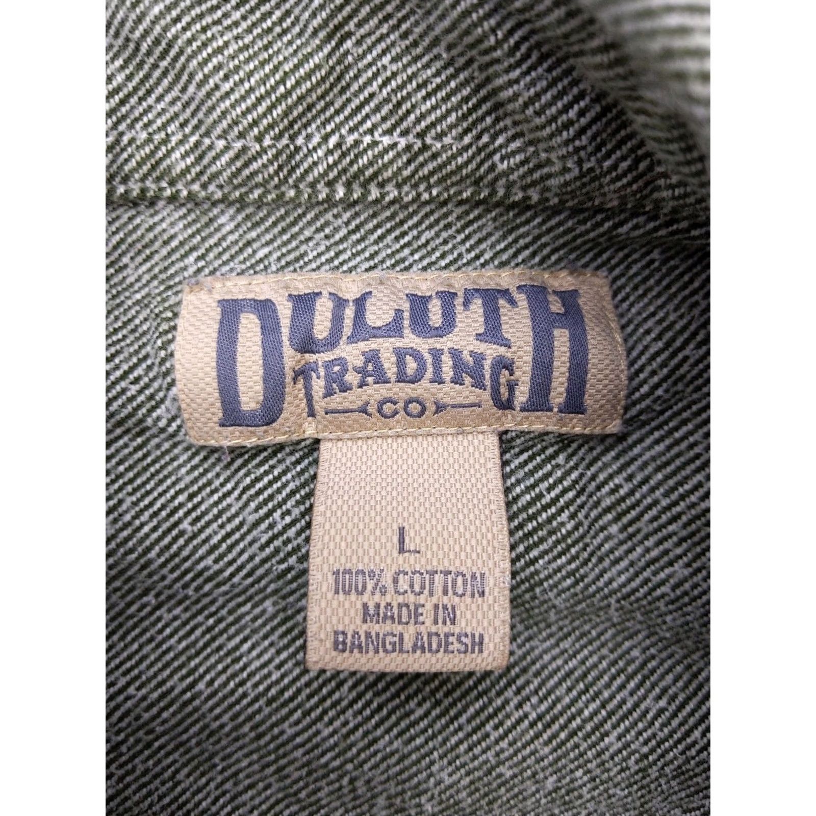 Duluth Trading Company Duluth Trading Co Shirt Mens L Green Cotton Twill Button Up Pockets Size US L / EU 52-54 / 3 - 5 Thumbnail
