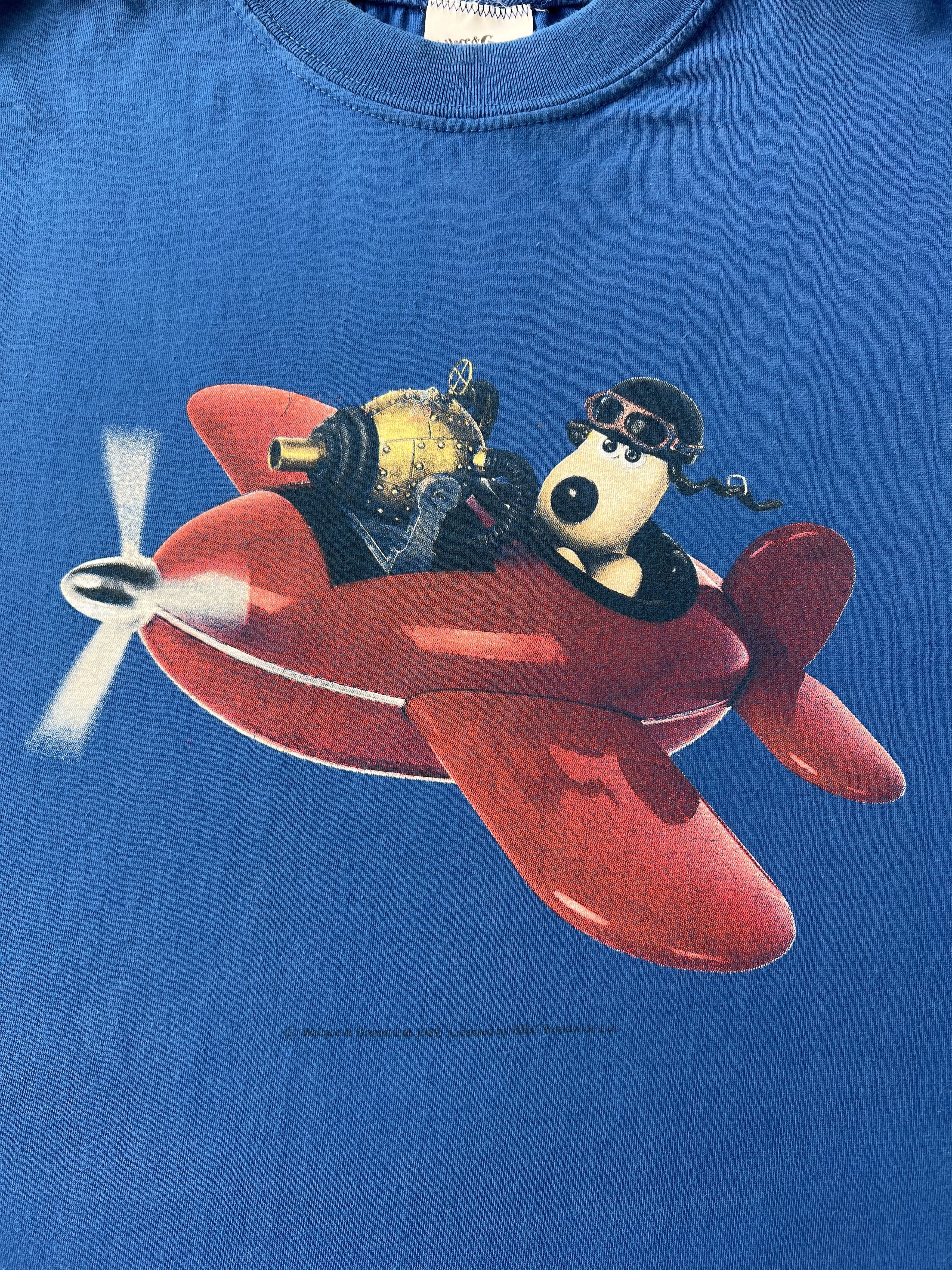 Cartoon Network Vintage 1989 Wallace and Gromit Cartoon Blue T-shirt Size US XL / EU 56 / 4 - 4 Thumbnail